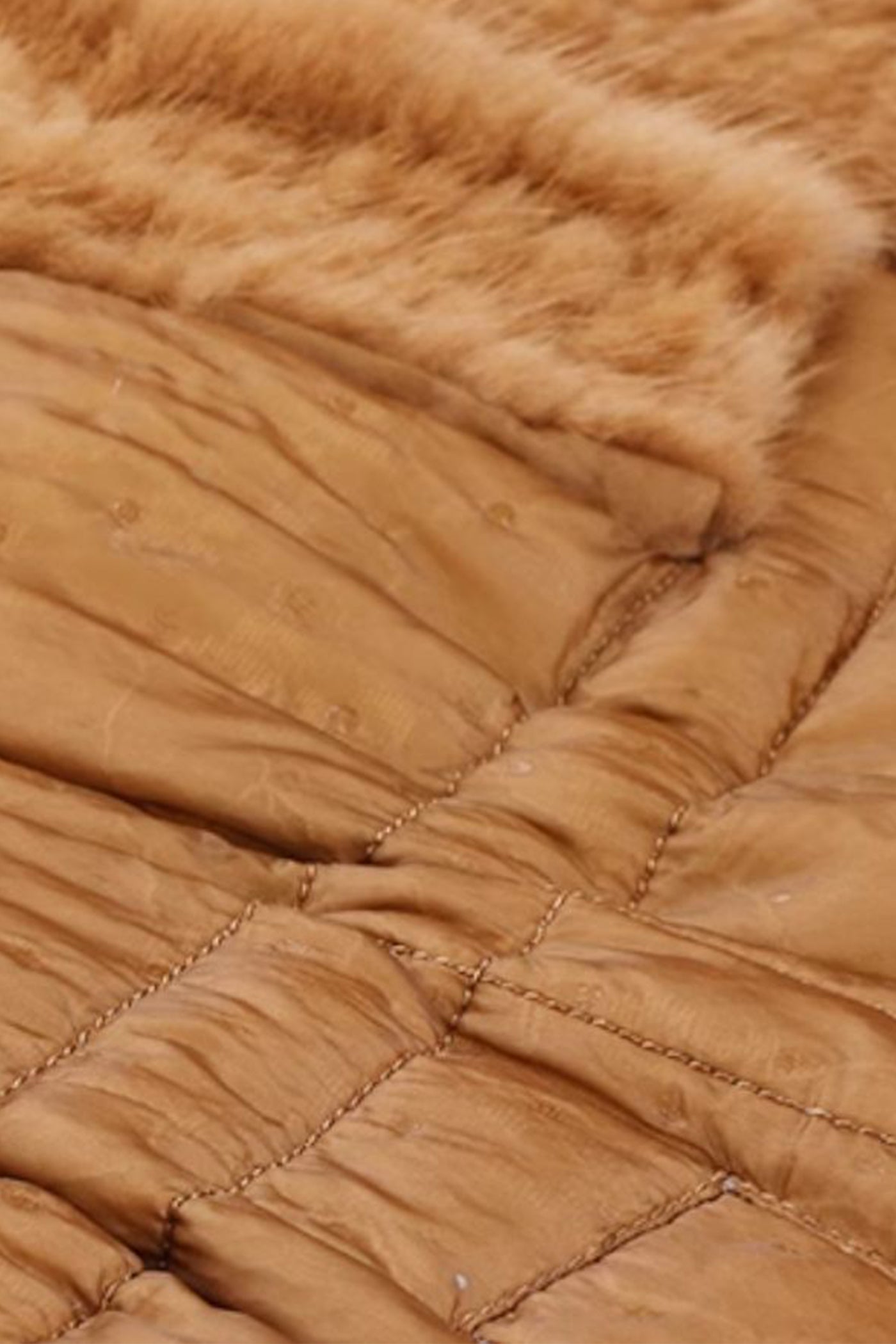 KAMILAN Women's Luxe Mink Fur Spliced Down Jacket | 2025 Winter Mid-Length Warm Coat