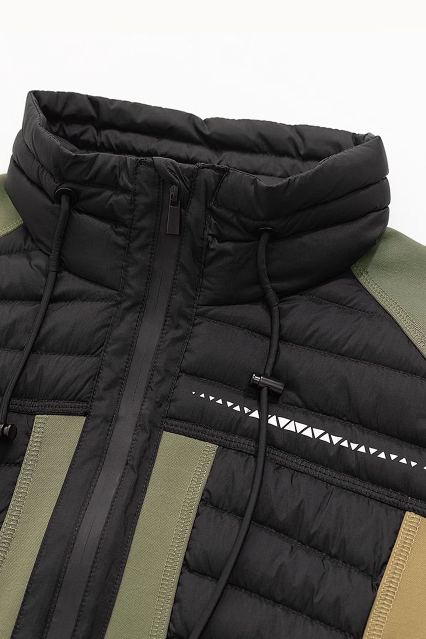 KAMILAN Women's Lightweight Short Down Jacket 2025 Winter Knit-Panel White Duck Down Puffer Coat with Mock Neck