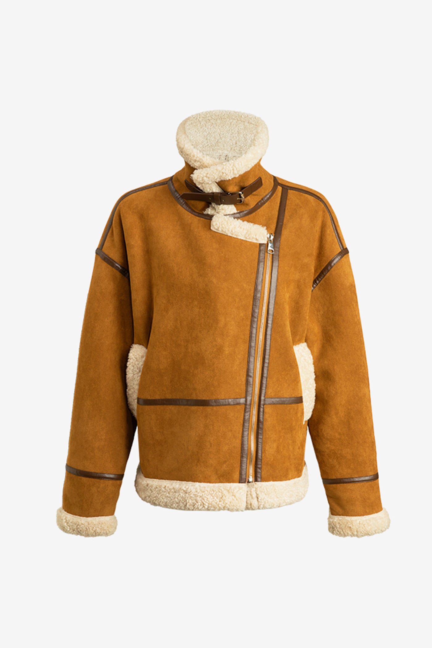 KAMILAN Women's Faux Shearling Short Coat  2025 Winter Eco-Friendly Warm Plush Jacket