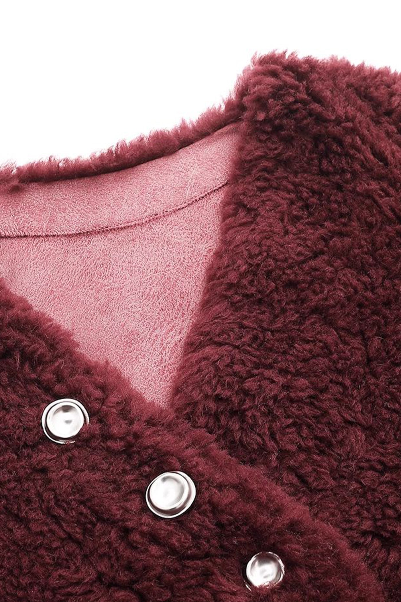 KAMILAN Women's Short Wool Jacket 2025 Winter Shearling Coat with Unique Design