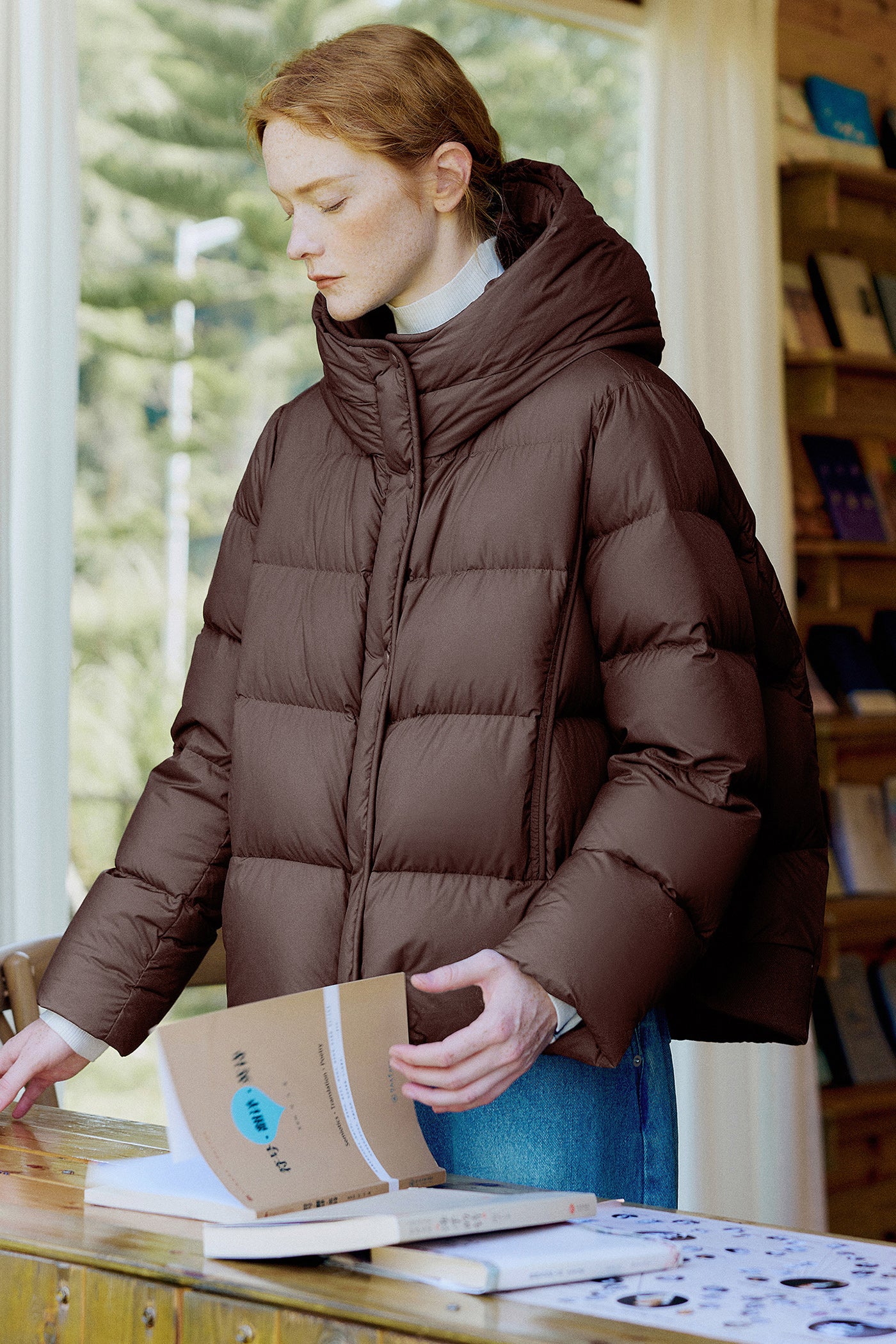 KAMILAN Women's White Duck Down Puffer Jacket 2025 Winter Fashion Hooded Bubble Coat