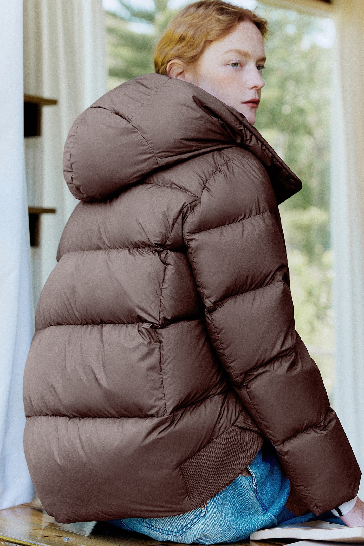 KAMILAN Women's White Duck Down Puffer Jacket 2025 Winter Fashion Hooded Bubble Coat