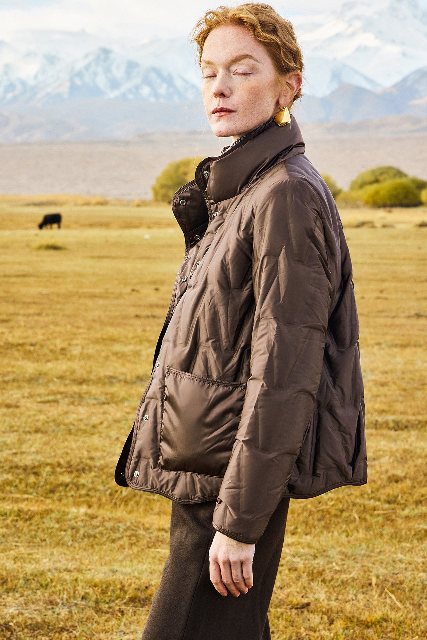 KAMILAN Women's Lightweight Short Down Jacket  2025 Winter Goose Down Puffer Coat