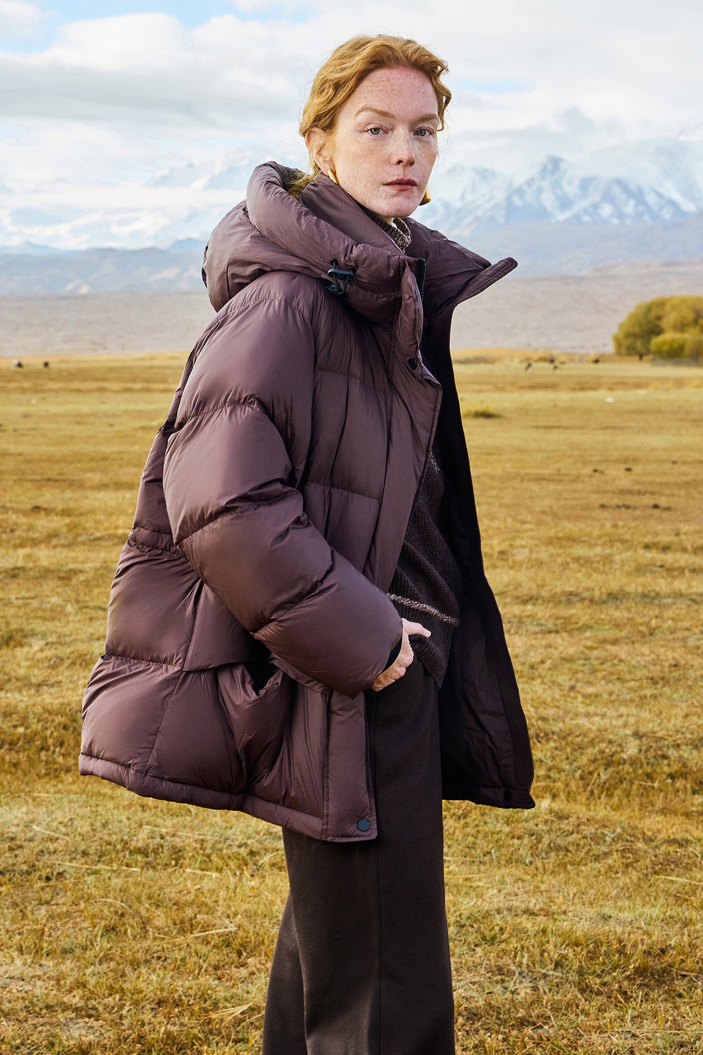KAMILAN Women's 2025 Winter Down Coat  Fashion Warm White Duck Down Puffer Jacket with Hood