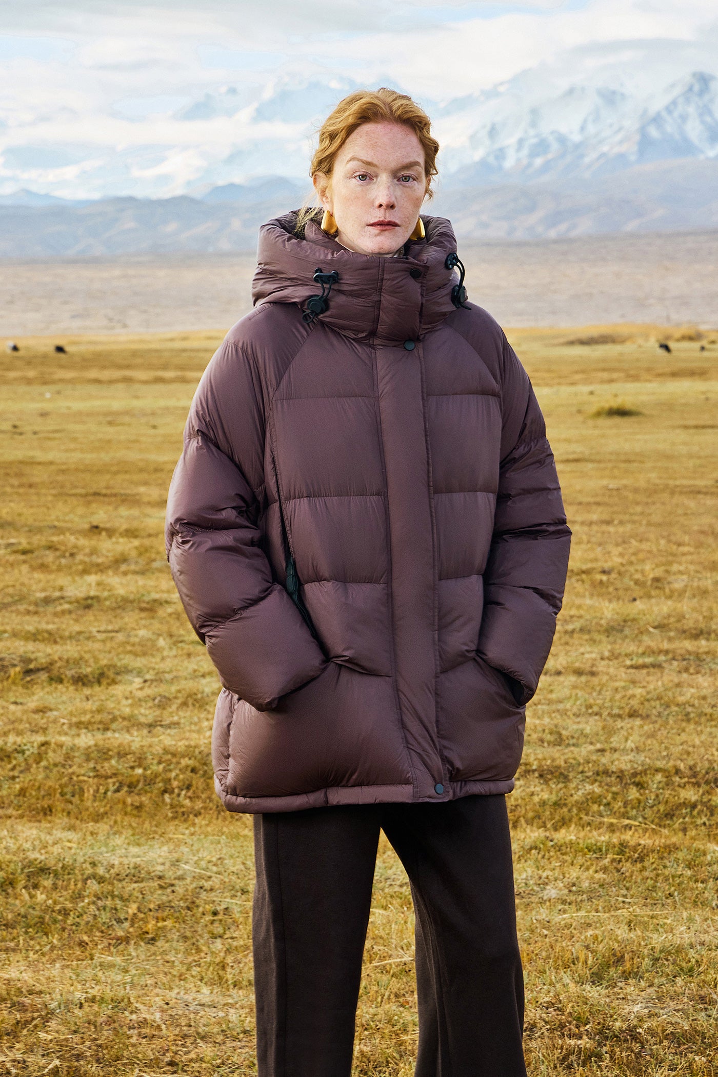 KAMILAN Women's 2025 Winter Down Coat  Fashion Warm White Duck Down Puffer Jacket with Hood