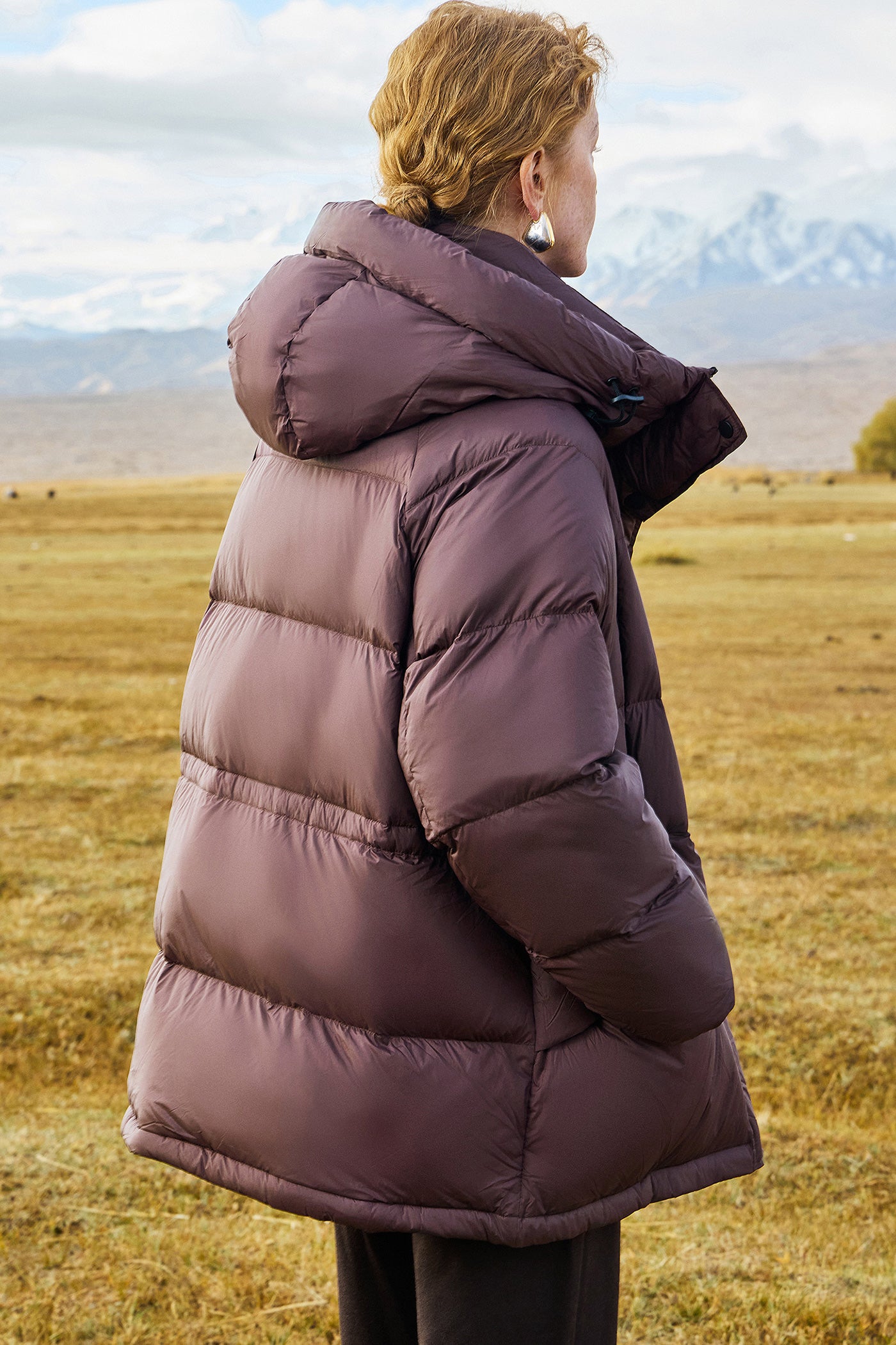 KAMILAN Women's 2025 Winter Down Coat  Fashion Warm White Duck Down Puffer Jacket with Hood
