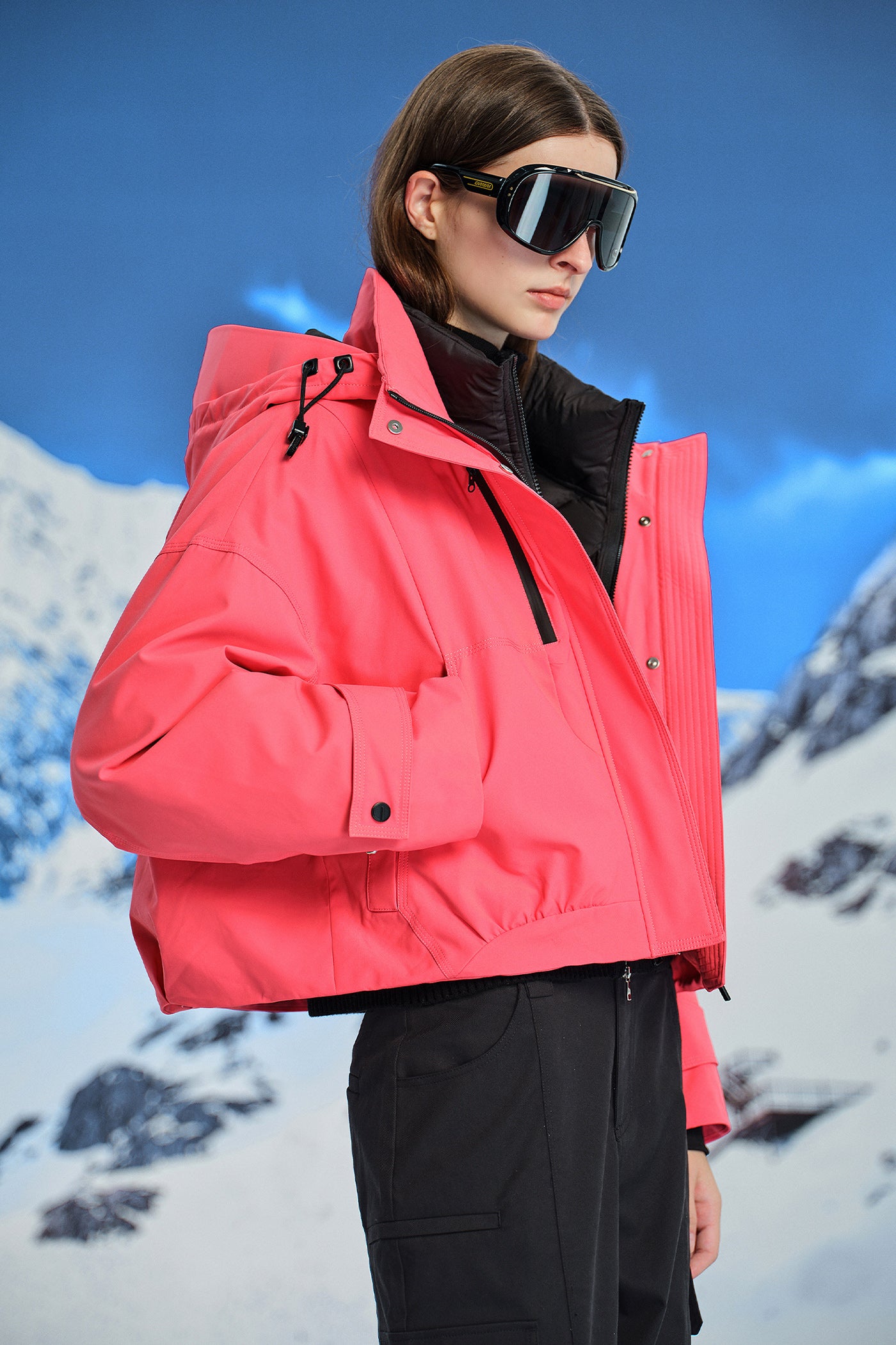 KAMILAN Women's Stylish Short Down Jacket 2025 Winter Hooded White Duck Down Puffer Coat