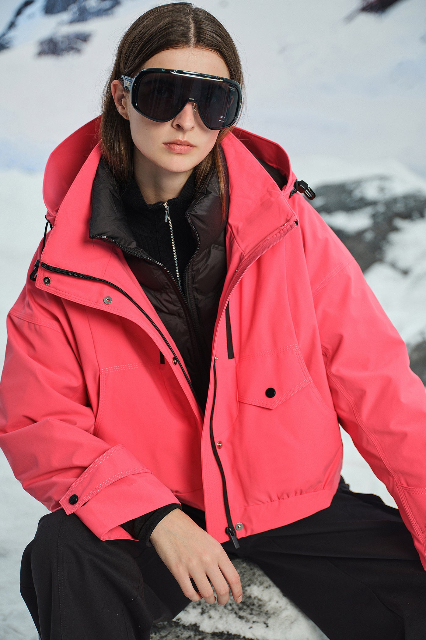 KAMILAN Women's Stylish Short Down Jacket 2025 Winter Hooded White Duck Down Puffer Coat