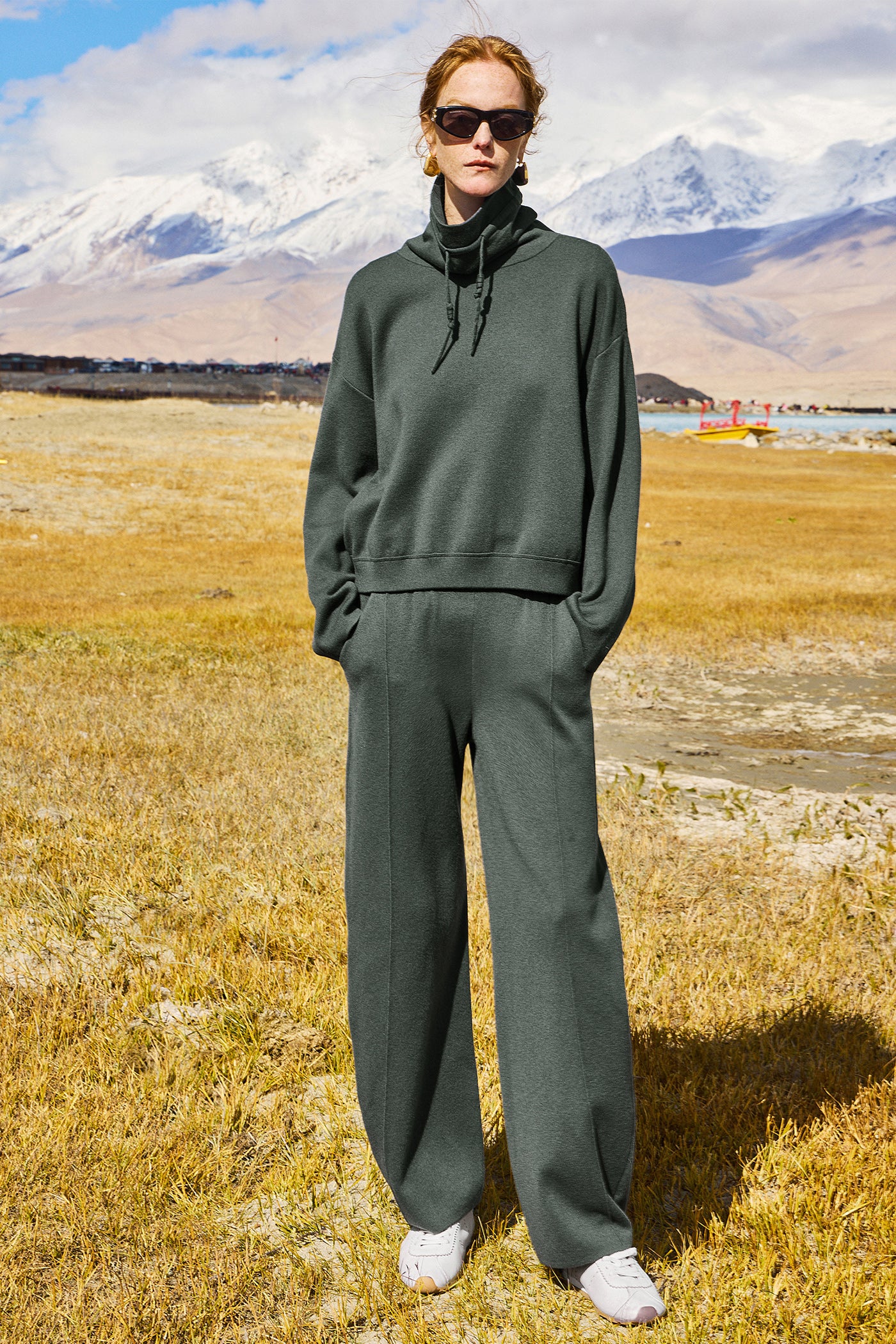 KAMILAN French Minimalist Sweatshirt Set – 2025 Autumn New Casual Top & Pants Outfit for Women