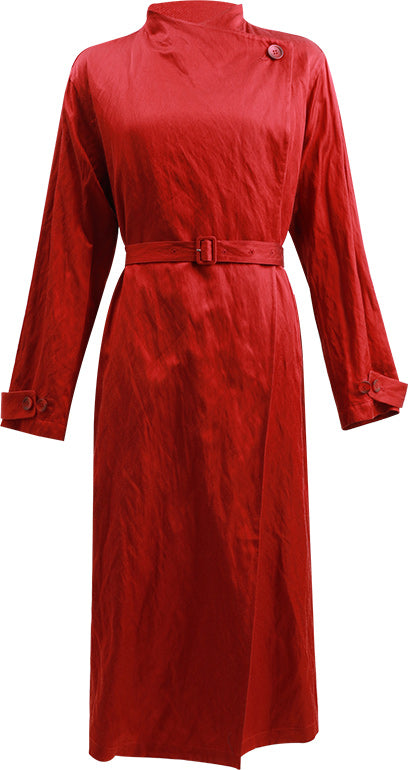 KAMILAN French-Inspired Luxury Belted Trench Dress Coat – 2025 Fall Collection, Mid-Length Custom Design