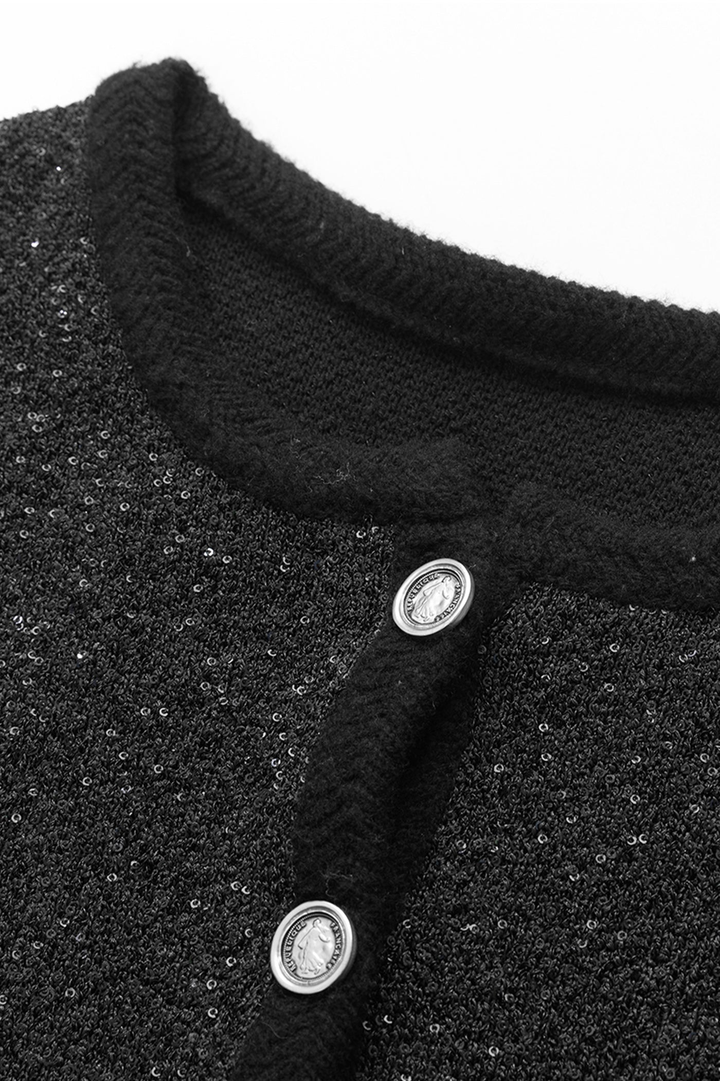 KAMILAN Women's Short Tweed Jacket – 2025 Autumn/Winter New French Chic Black Wool Coat Top