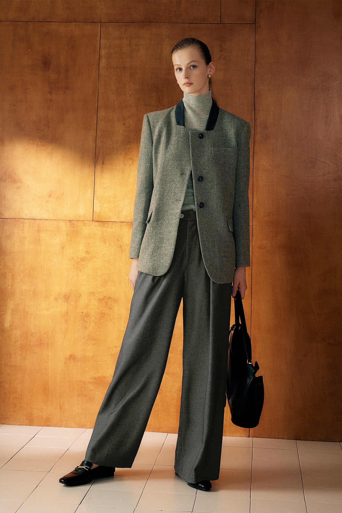 KAMILAN French Chic Wool Blazer for Women – 2025 Winter Elegant Casual Tailored Coat