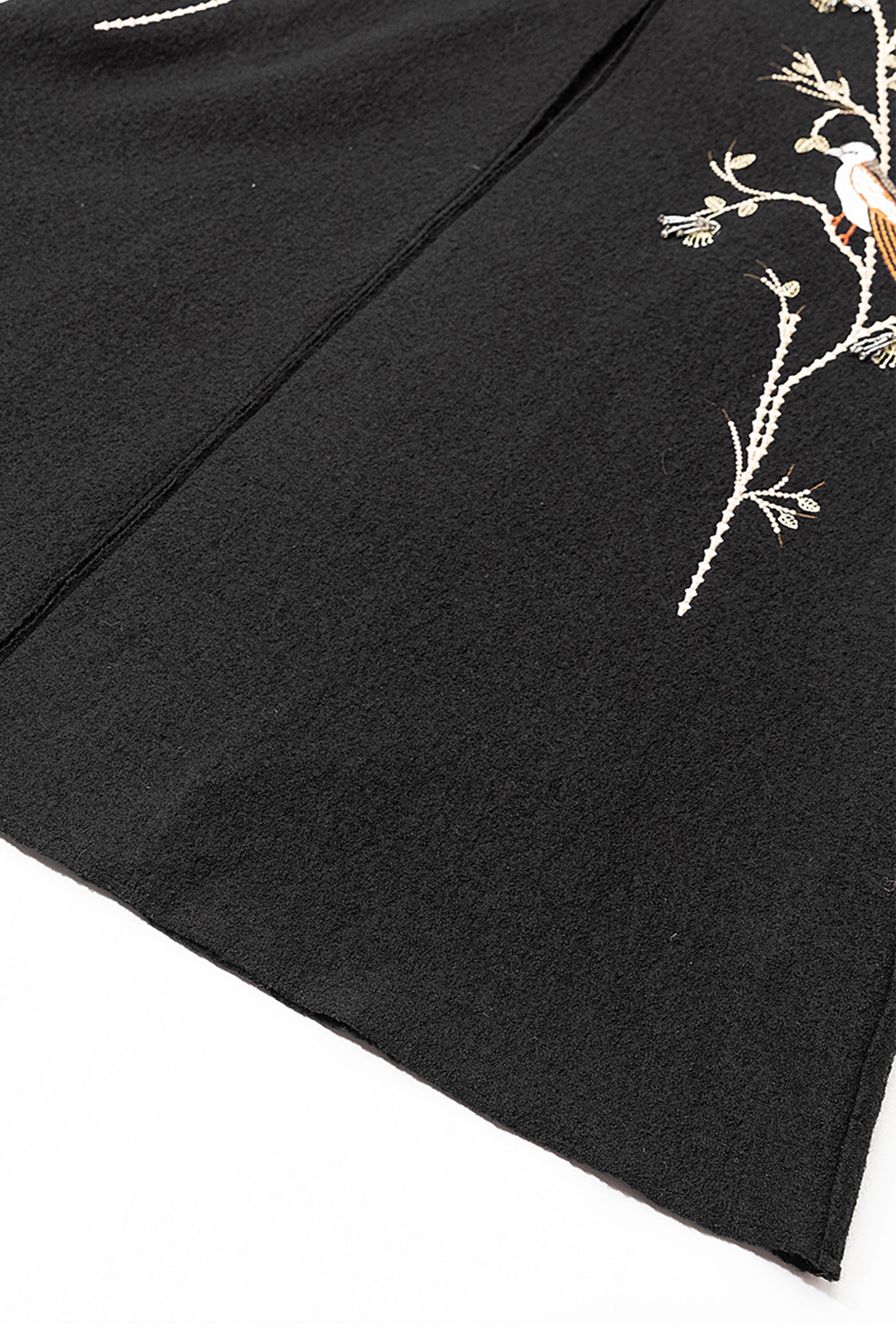 KAMILAN Women's Long Wool Coat – 2025 Autumn New Embroidered Woolen Overcoat