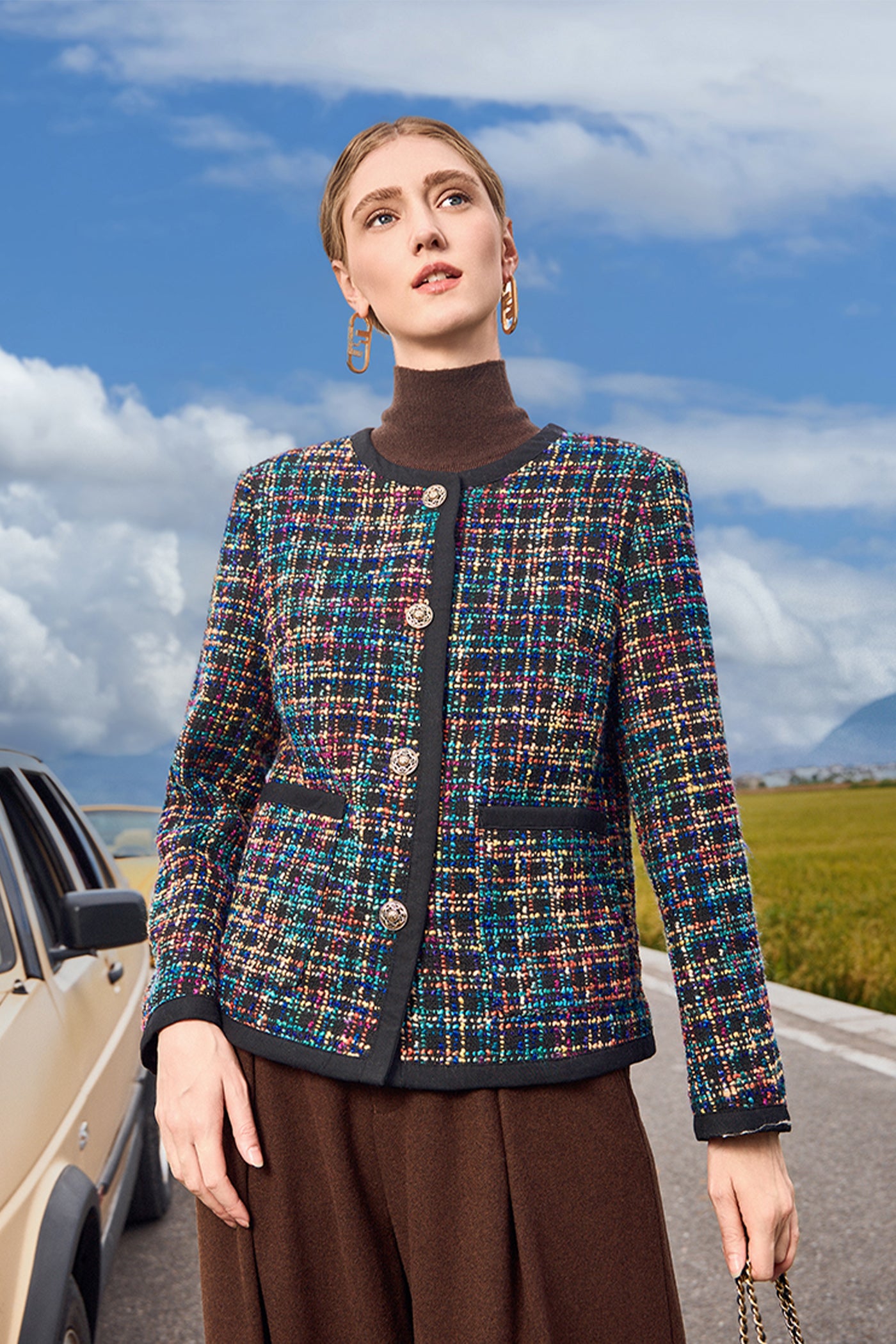 KAMILAN 2025 Autumn New Coarse Felt Coat