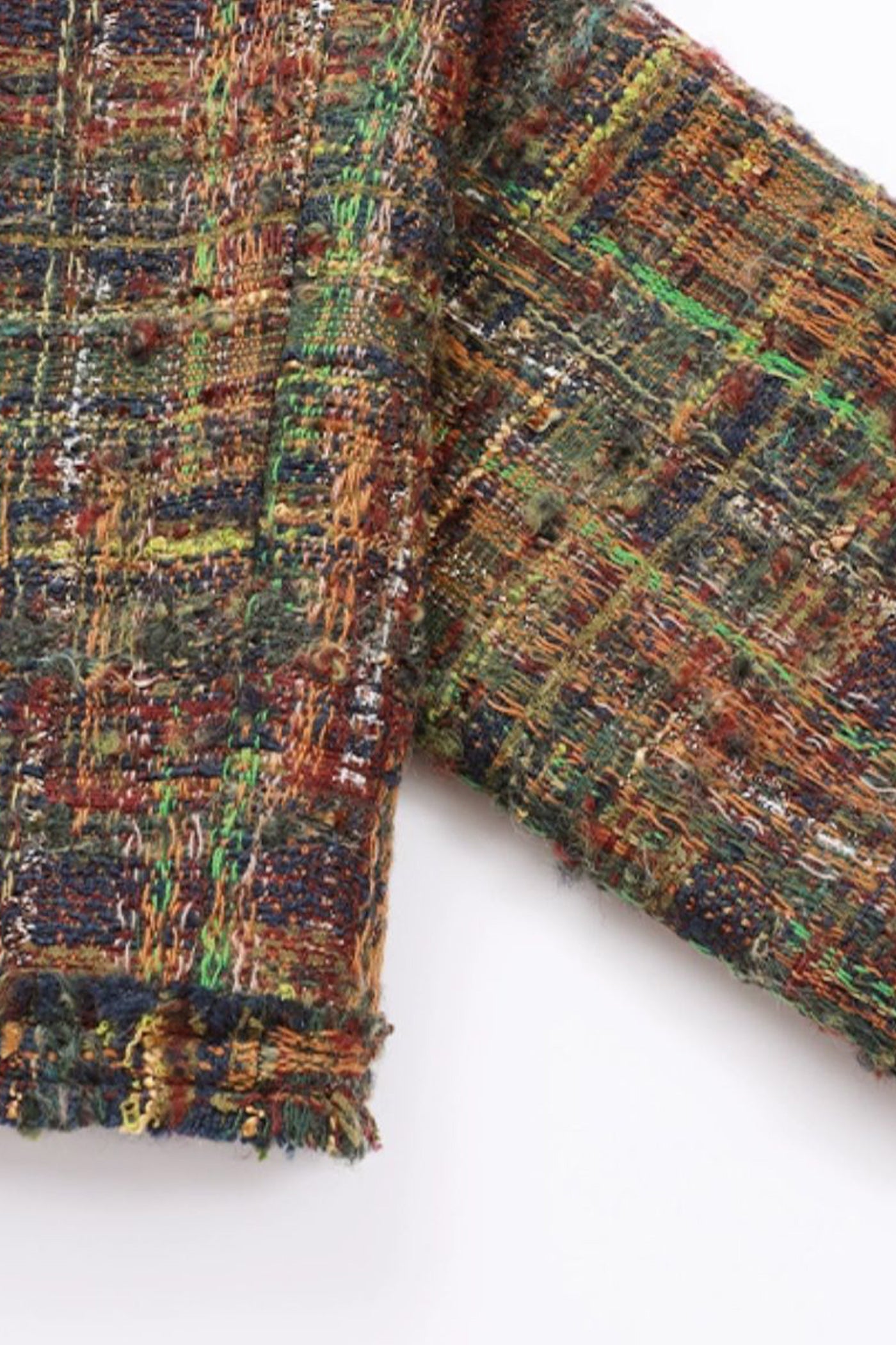 KAMILAN Women's 2025 Fall/Winter Tweed Wool Coat – Mid-Length Vintage-Inspired Elegant Outerwear
