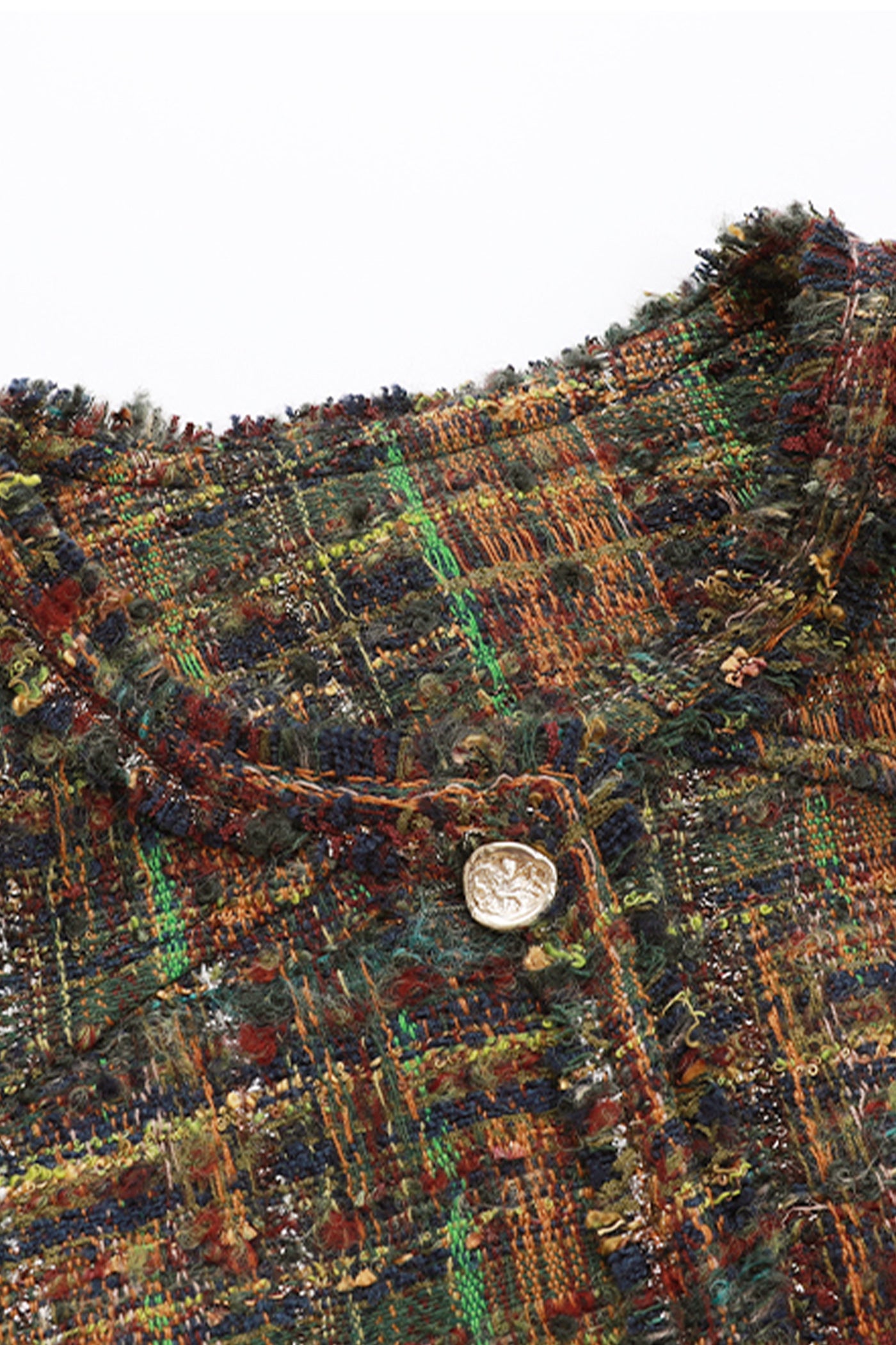 KAMILAN Women's 2025 Fall/Winter Tweed Wool Coat – Mid-Length Vintage-Inspired Elegant Outerwear
