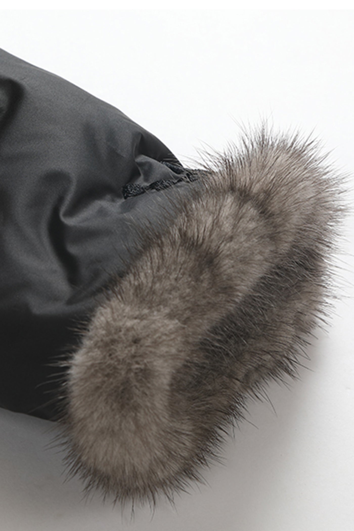 KAMILAN Women's Mink Fur Collar Down Jacket – 2025 Winter Collection, Stylish High Neck White Goose Down Coat