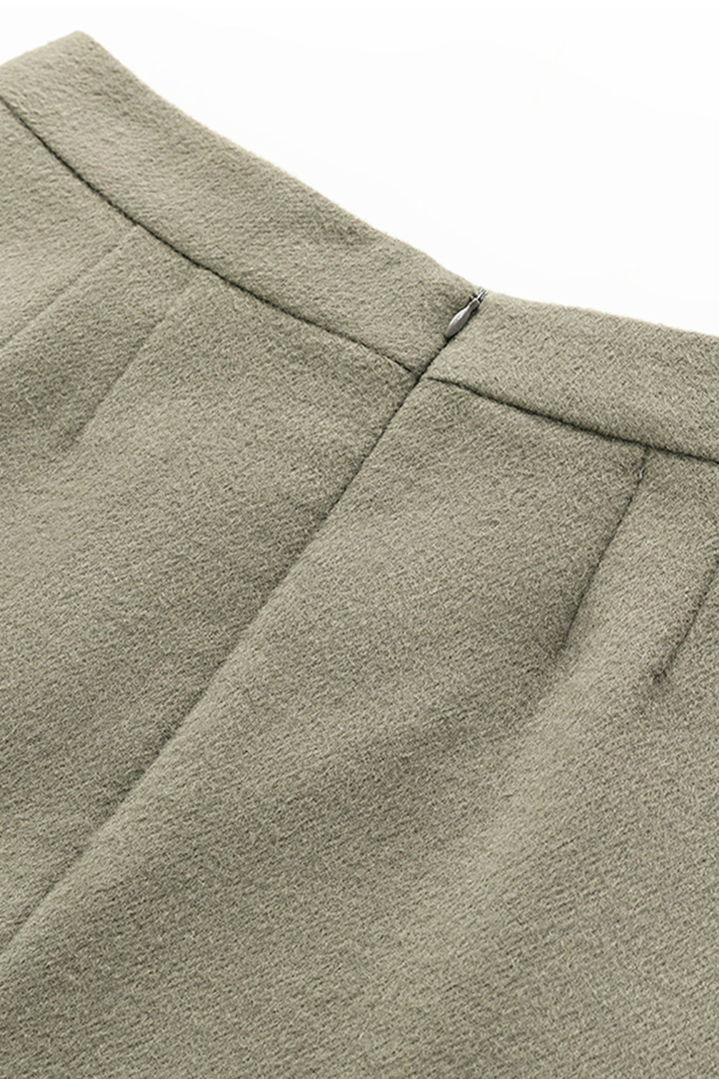 KAMILAN Women's Wool A-Line Midi Skirt – 2025 Fall New High-Waisted Elegant Skirt