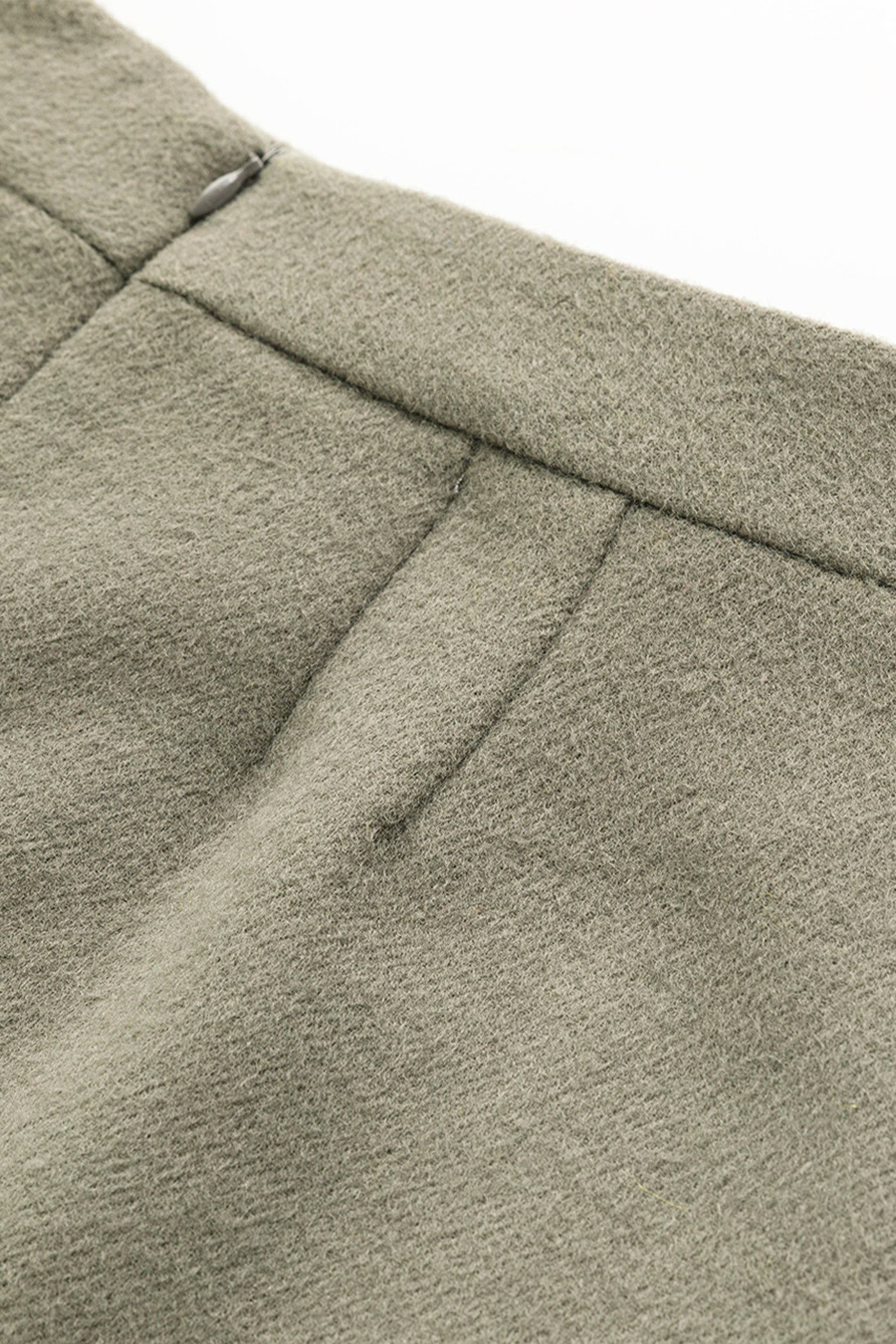 KAMILAN Women's Wool A-Line Midi Skirt – 2025 Fall New High-Waisted Elegant Skirt