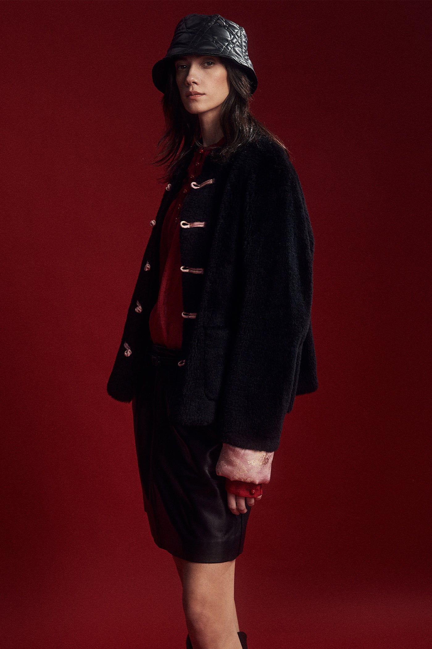 KAMILAN Short-Length New Chinese-style Retro Shearling Coat (2025 Winter, Mid-Length Warm Shearling Jacket)