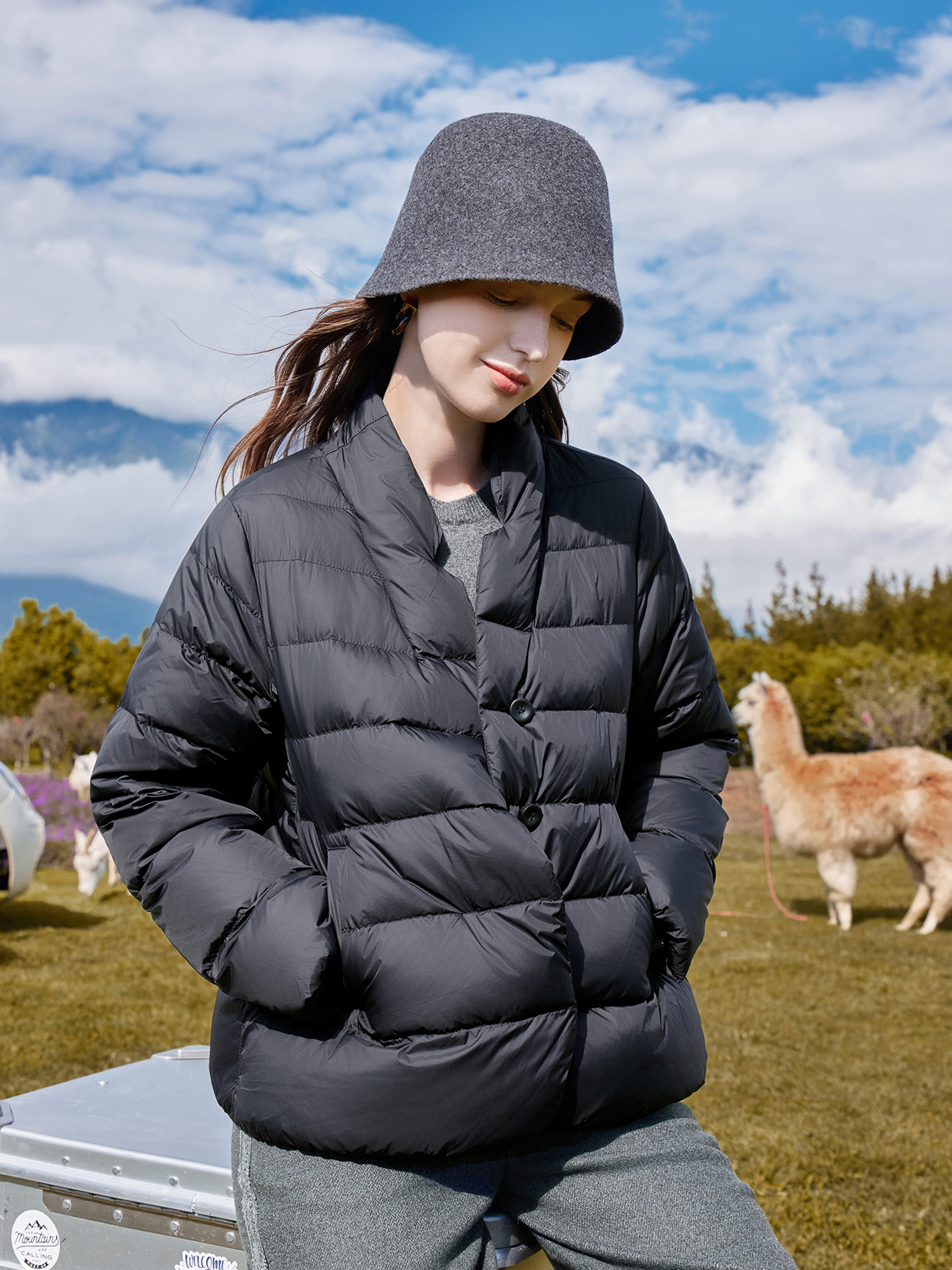 KAMILAN Cloud Puff Women's Down Jacket 2025 Winter New Loose Short Versatile Warm Down Coat