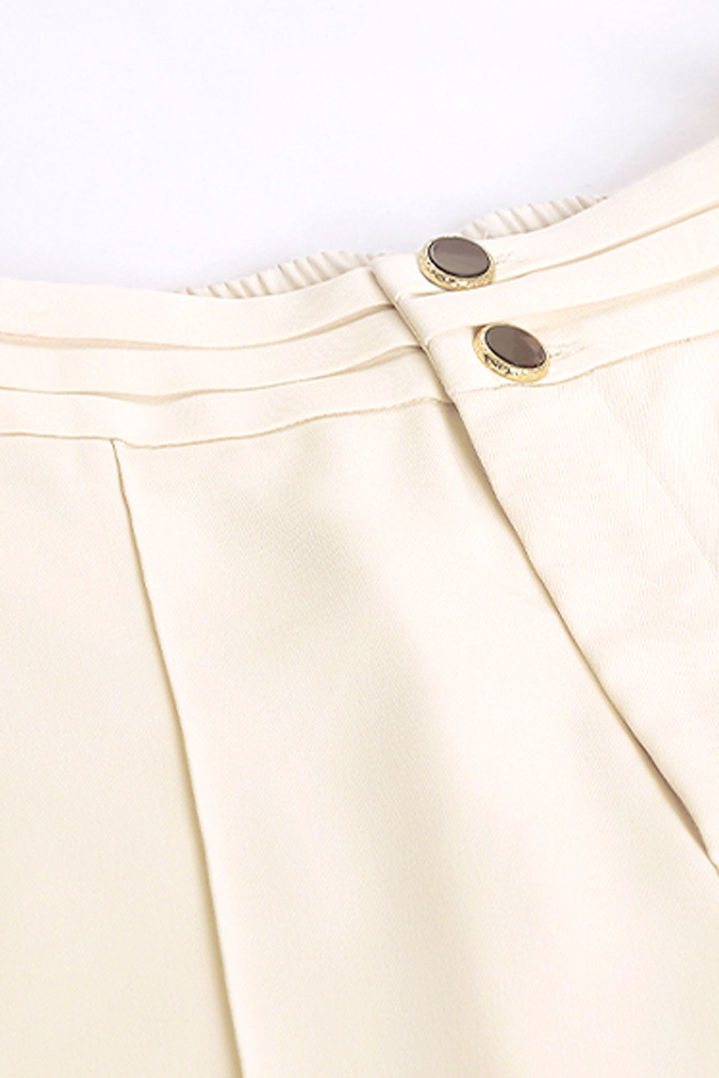 KAMILAN Women’s High-Waisted Wide Leg Trousers | 2025 Autumn New Loose Straight-Leg Casual Pants in White