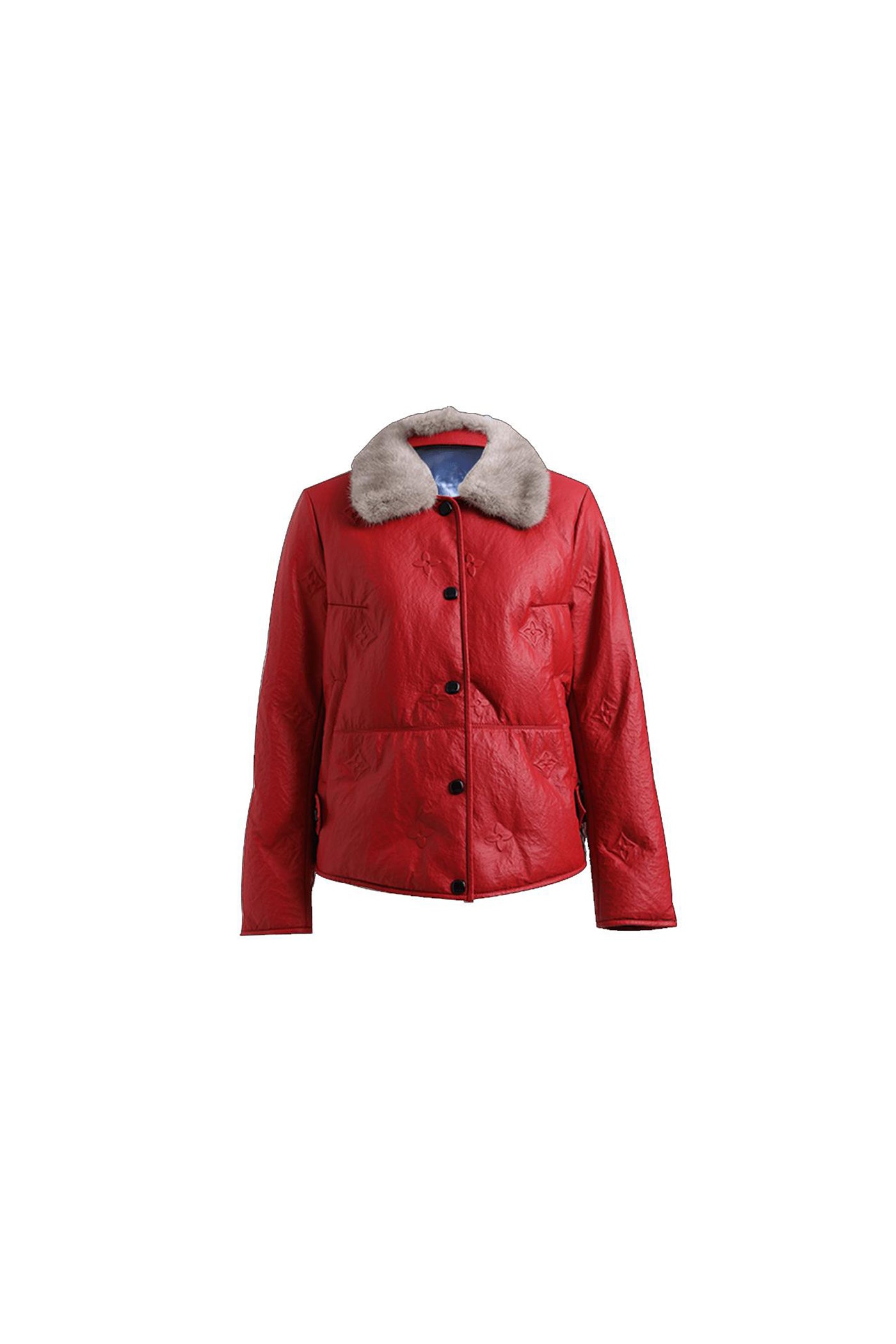 KAMILAN Women's Short Leather Down Jacket – 2025 Winter Warm Genuine Leather Coat with Mink Fur Collar