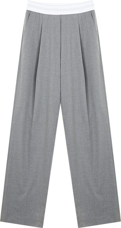 KAMILAN Women's High-Waist Straight-Leg Pants – 2025 Autumn New Loose-Fit Floor-Length Casual Trousers