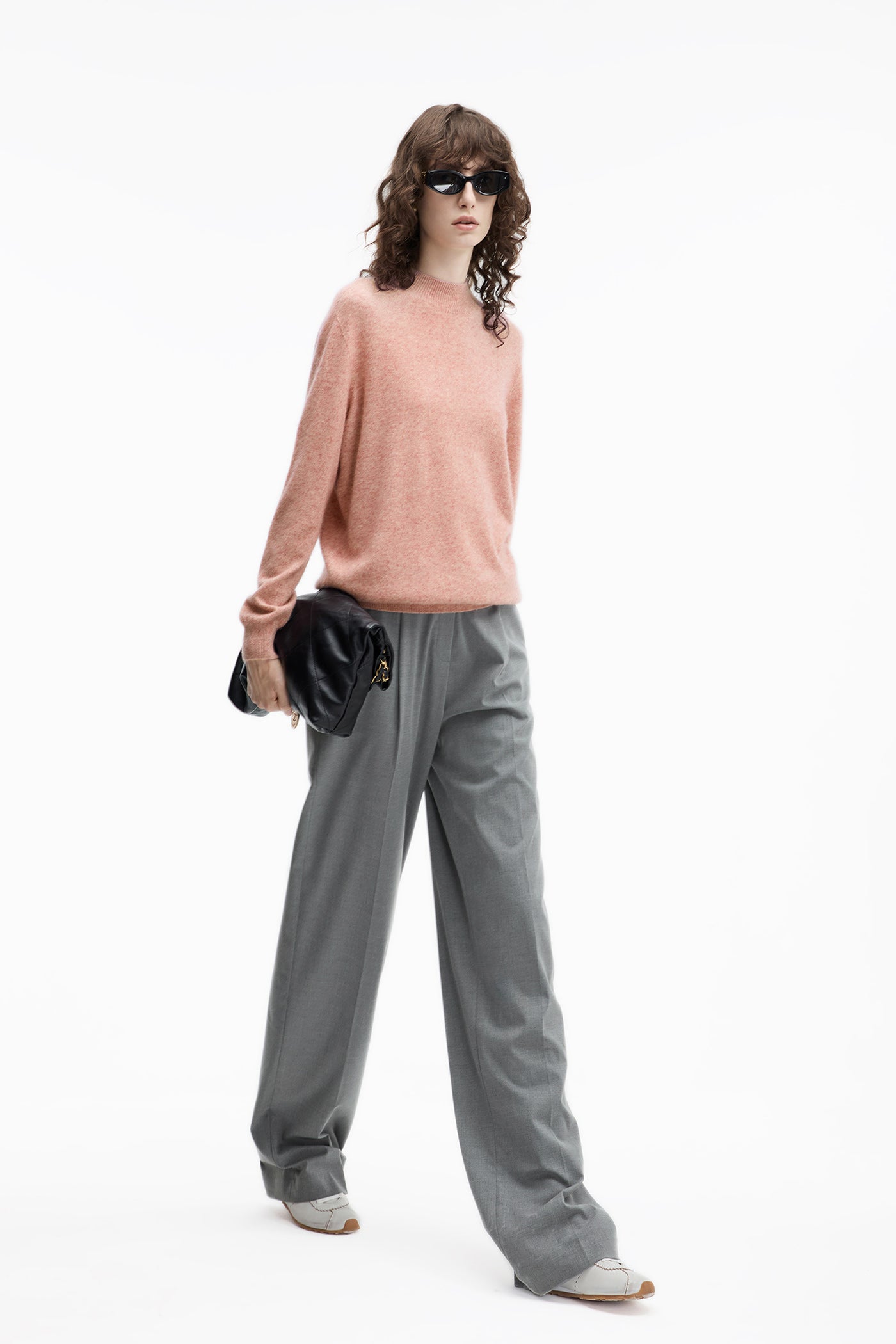 KAMILAN Women's High-Waist Straight-Leg Pants – 2025 Autumn New Loose-Fit Floor-Length Casual Trousers