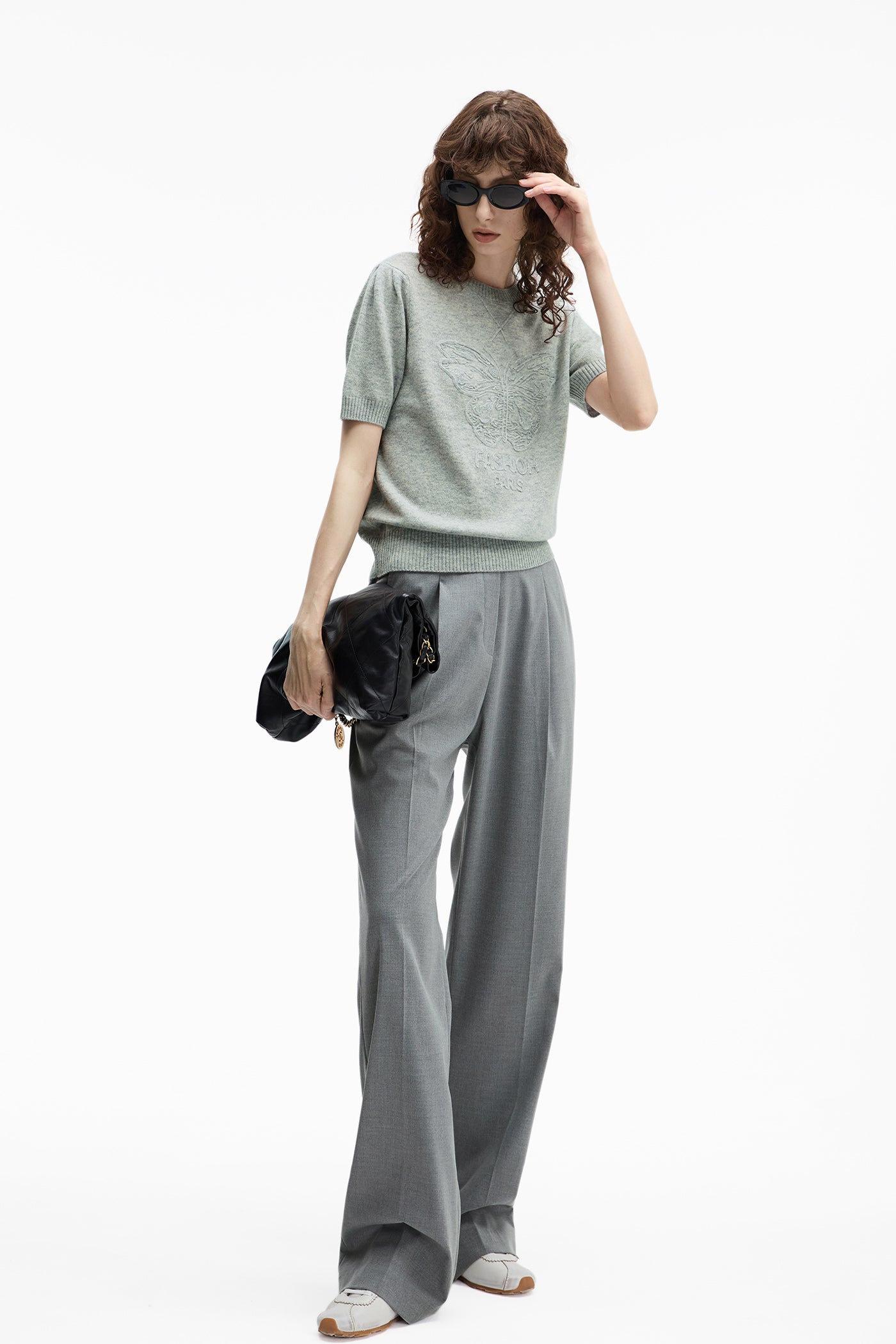 KAMILAN Women's High-Waist Straight-Leg Pants – 2025 Autumn New Loose-Fit Floor-Length Casual Trousers