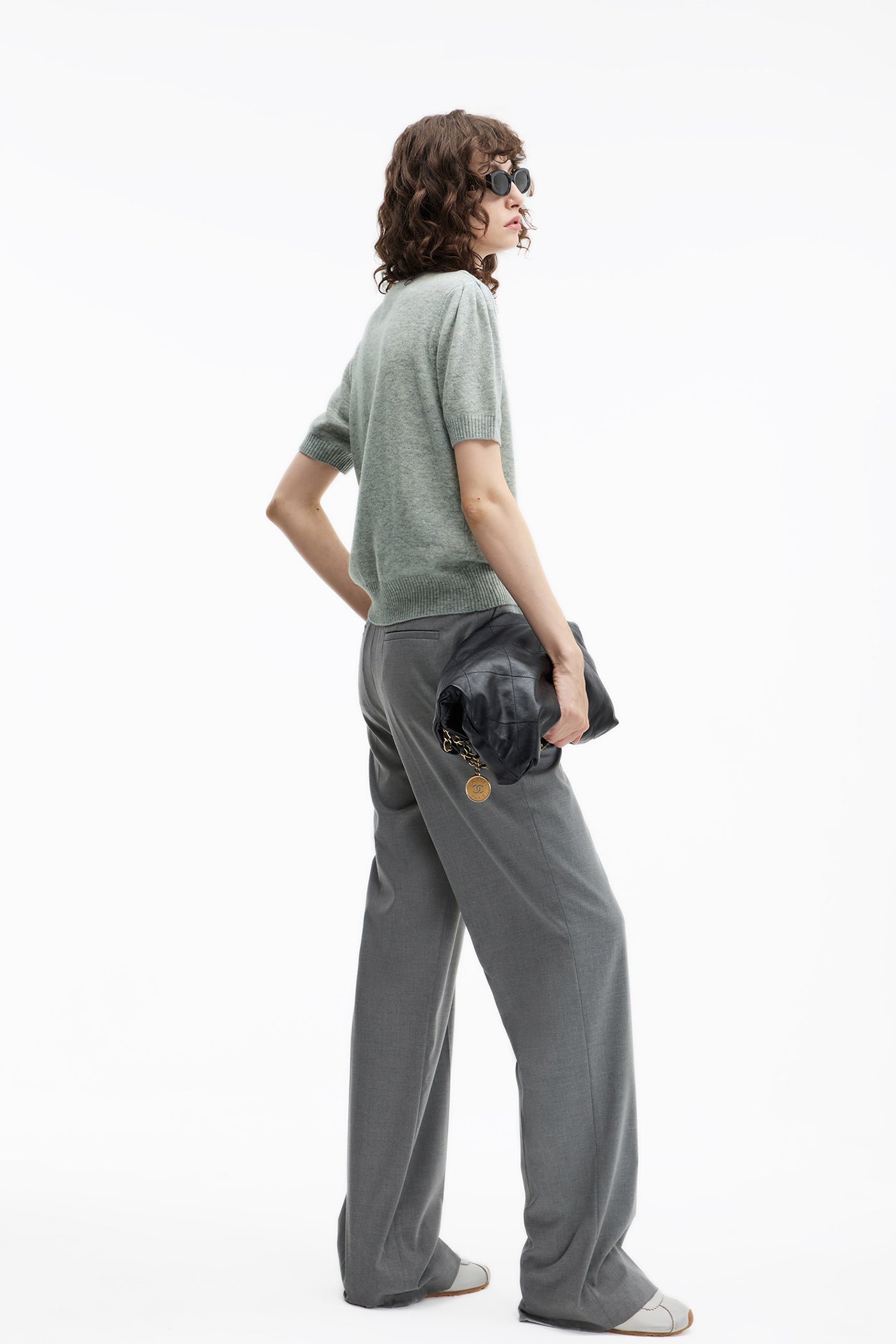 KAMILAN Women's High-Waist Straight-Leg Pants – 2025 Autumn New Loose-Fit Floor-Length Casual Trousers