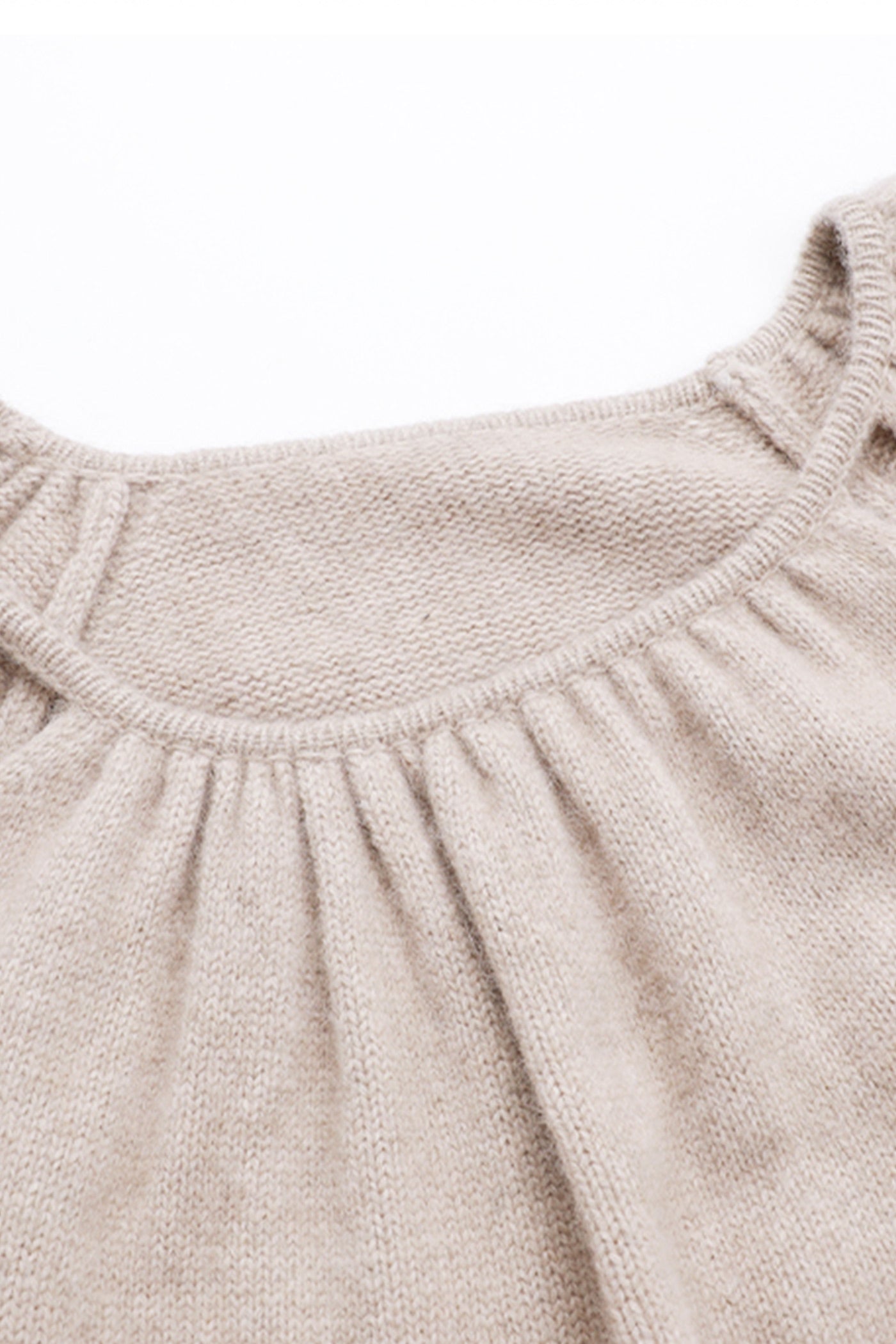 KAMILAN Women's French-Inspired Wool Knit Dress – 2025 Autumn/Winter Collection, Midi Sweater A-Line Dress