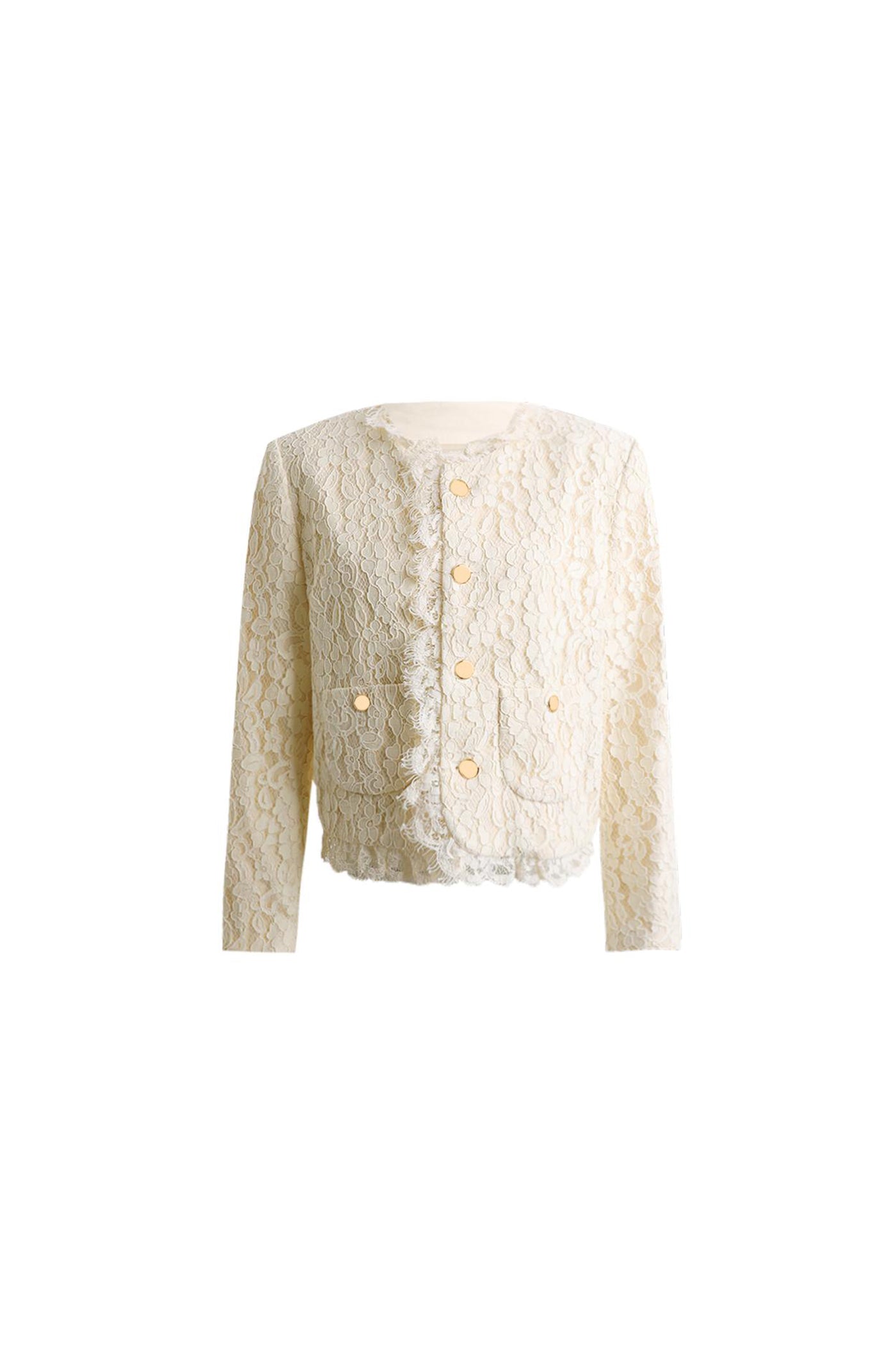 KAMILAN French Elegant Cropped Tweed Jacket for Women | 2025 Autumn Lace Embroidery & Flocking Design