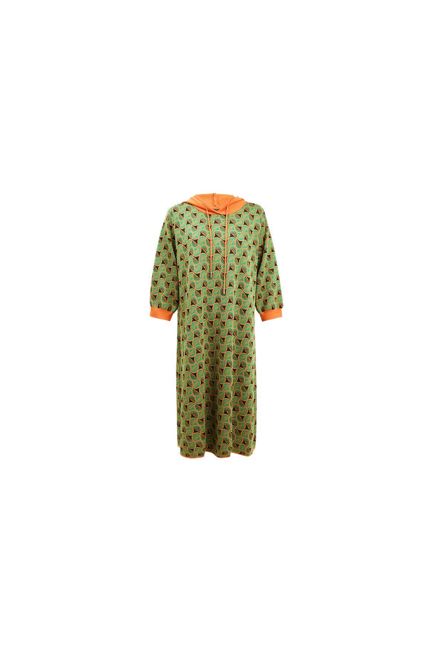KAMILAN Women's Hooded Knit Sweater Dress | 2025 Fall Loose Mid-Length A-Line Pullover