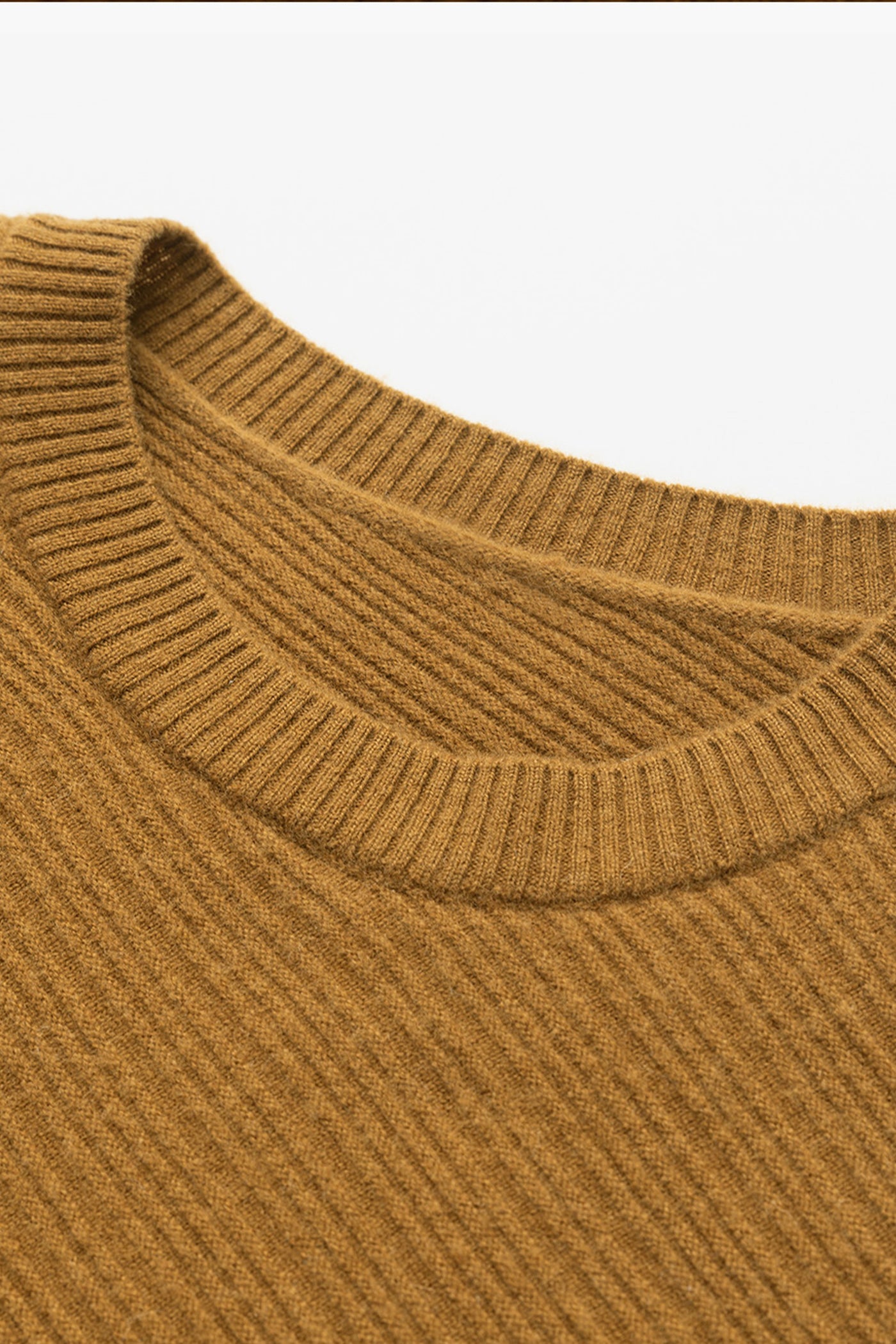 KAMILAN Women's Chic Wool Sweater – 2025 Autumn Mid-Length Knit Base Layer Top
