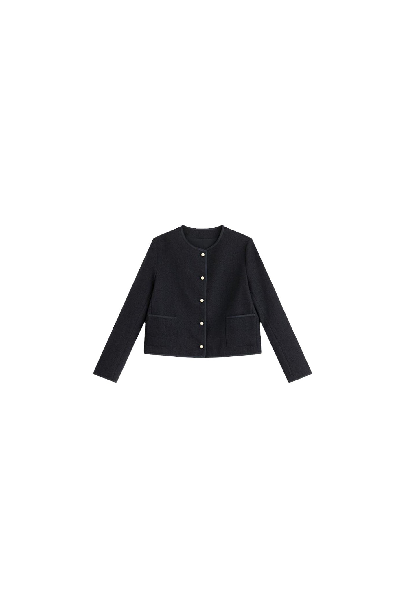 KAMILAN French Chic Short Wool Jacket – 2025 Autumn New Elegant Tweed-Inspired Cropped Coat