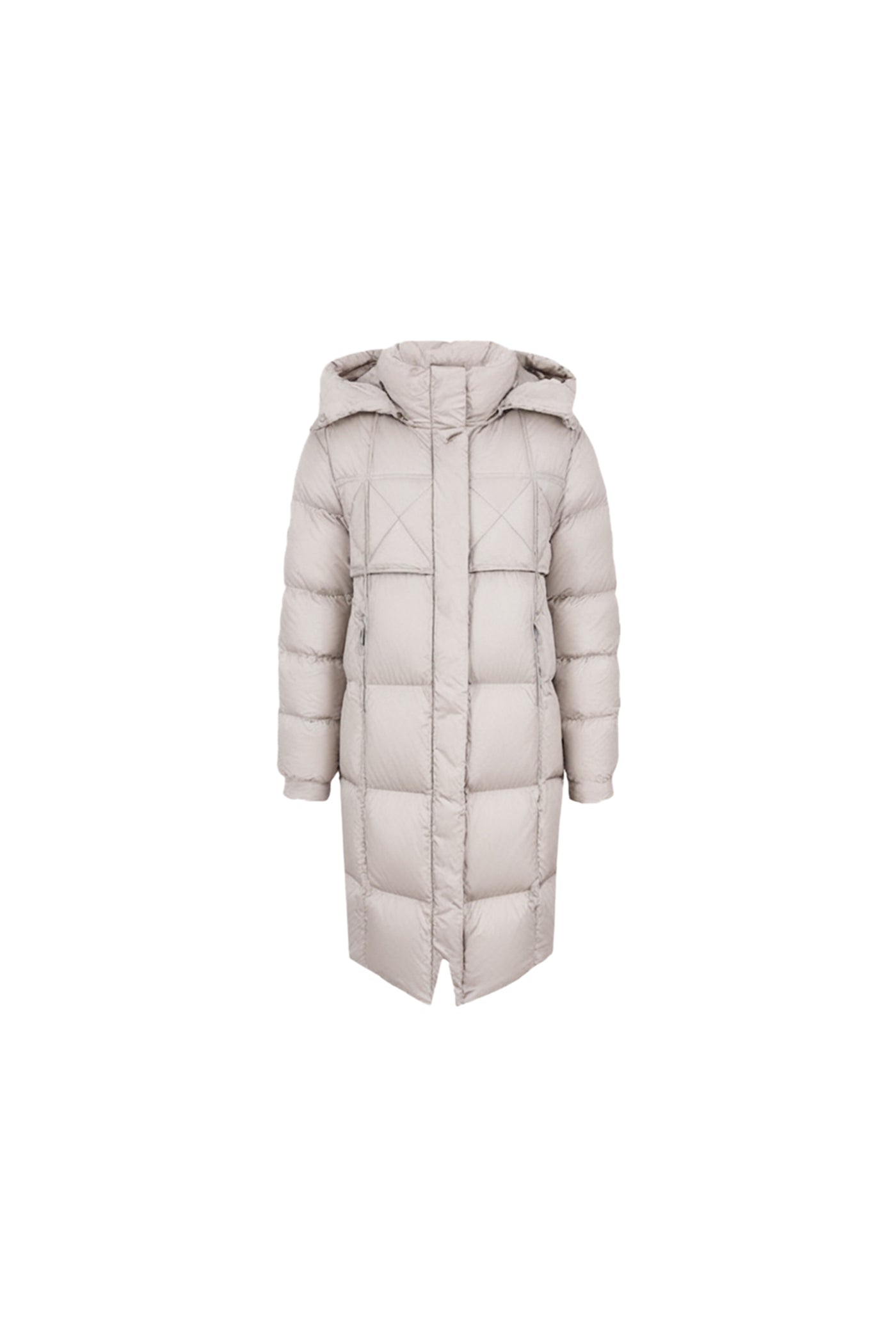 KAMILAN 2025 Winter New Mid‑Length Insulated Down Coat with Removable Hood