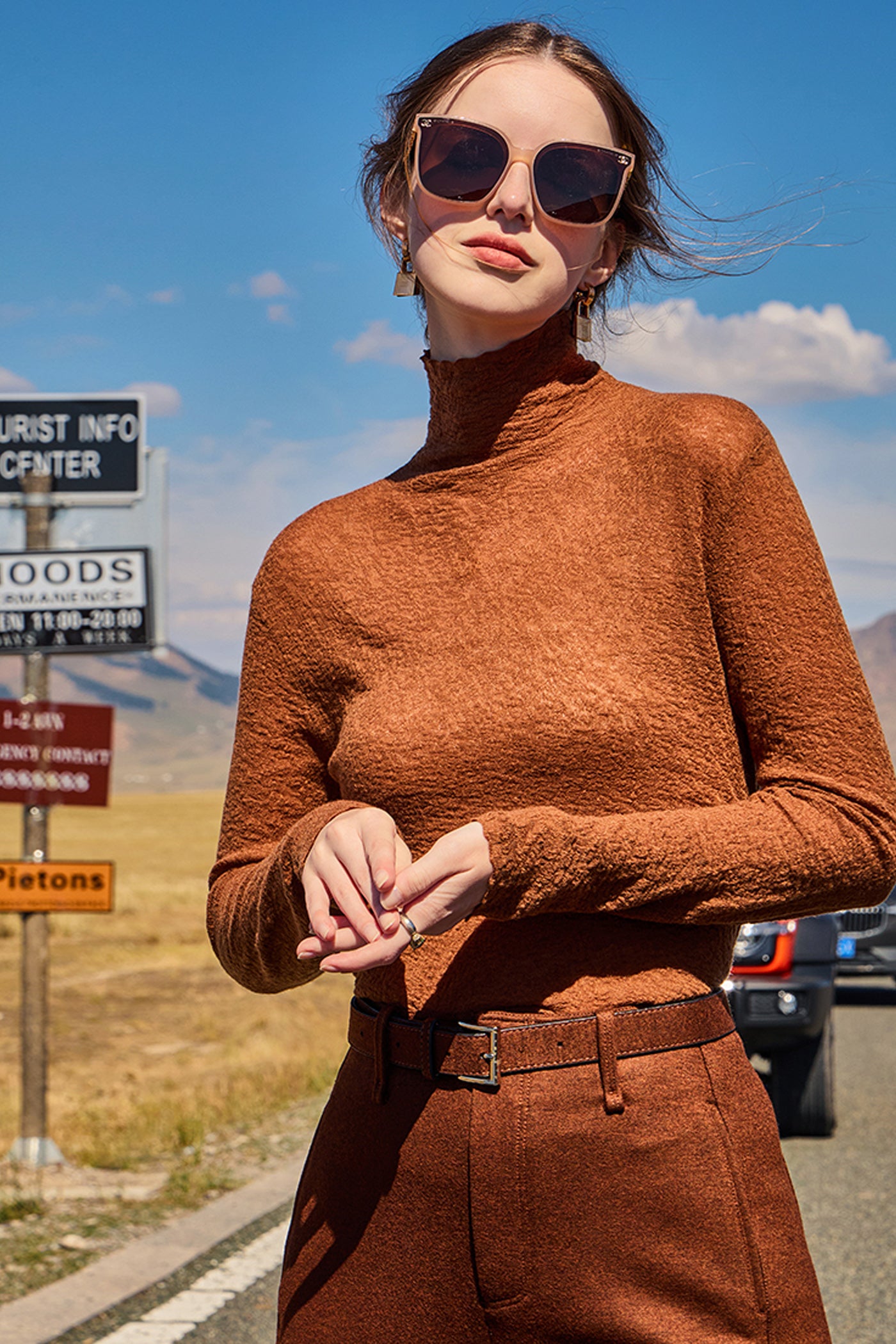 KAMILAN French Chic Short Wool Turtleneck Sweater for Women | 2025 Fall Stylish Slim Pullover