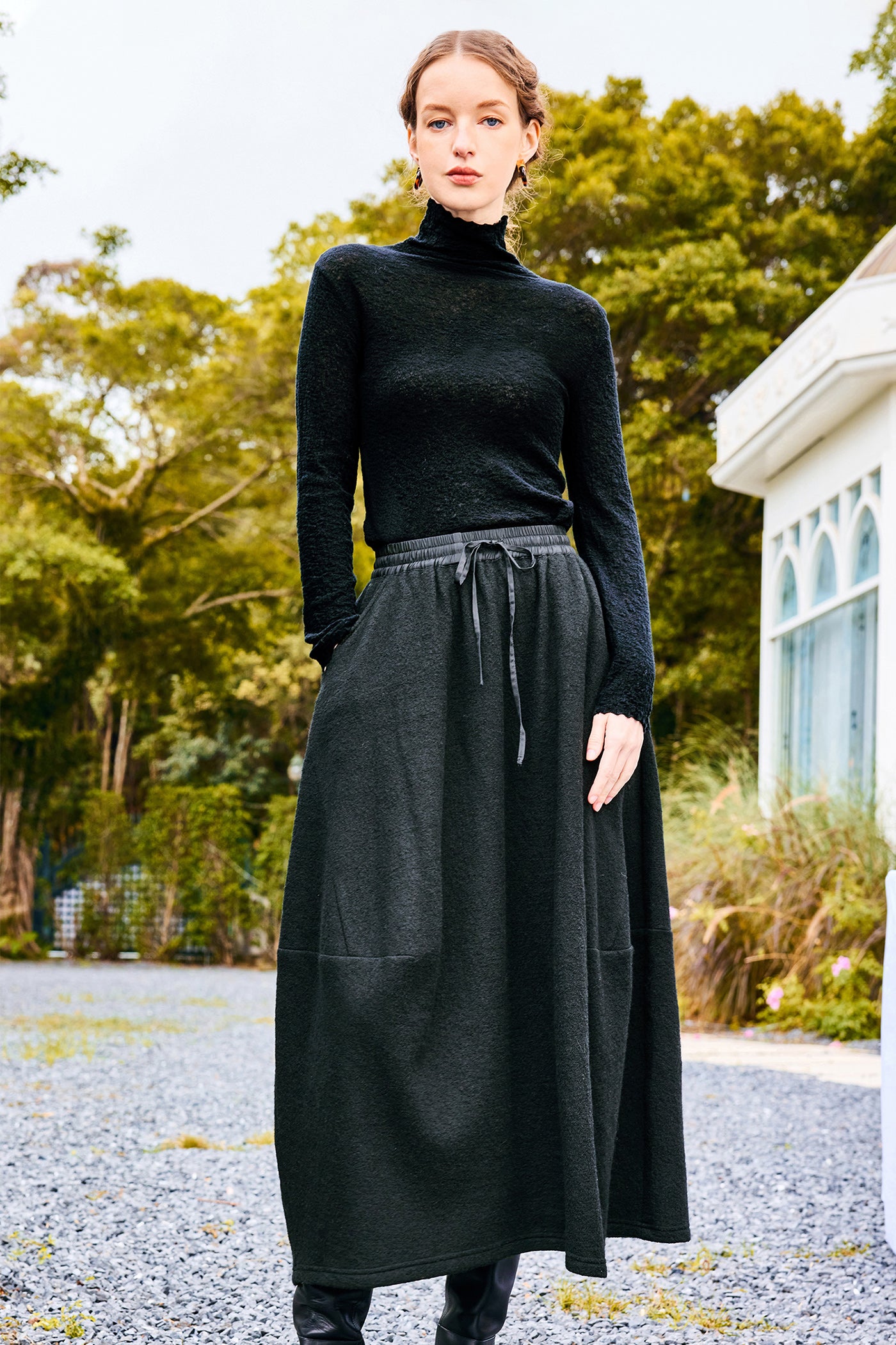 KAMILAN French Chic Short Wool Turtleneck Sweater for Women | 2025 Fall Stylish Slim Pullover