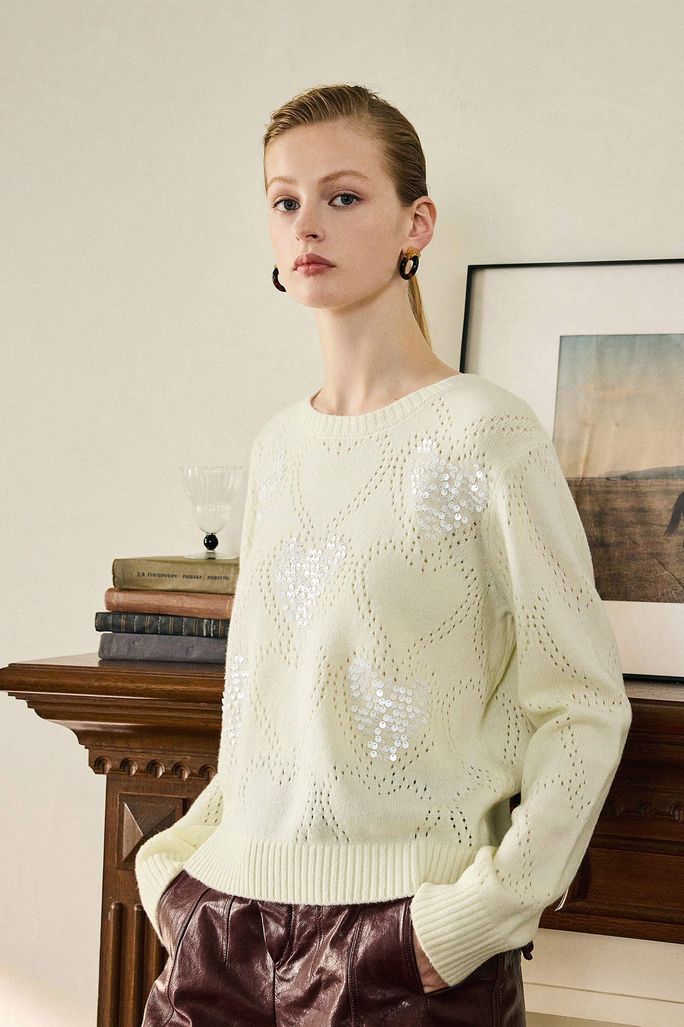 KAMILAN Women’s Wool Sweater – 2025 Autumn New Arrival, Soft Knit Base Layer Top
