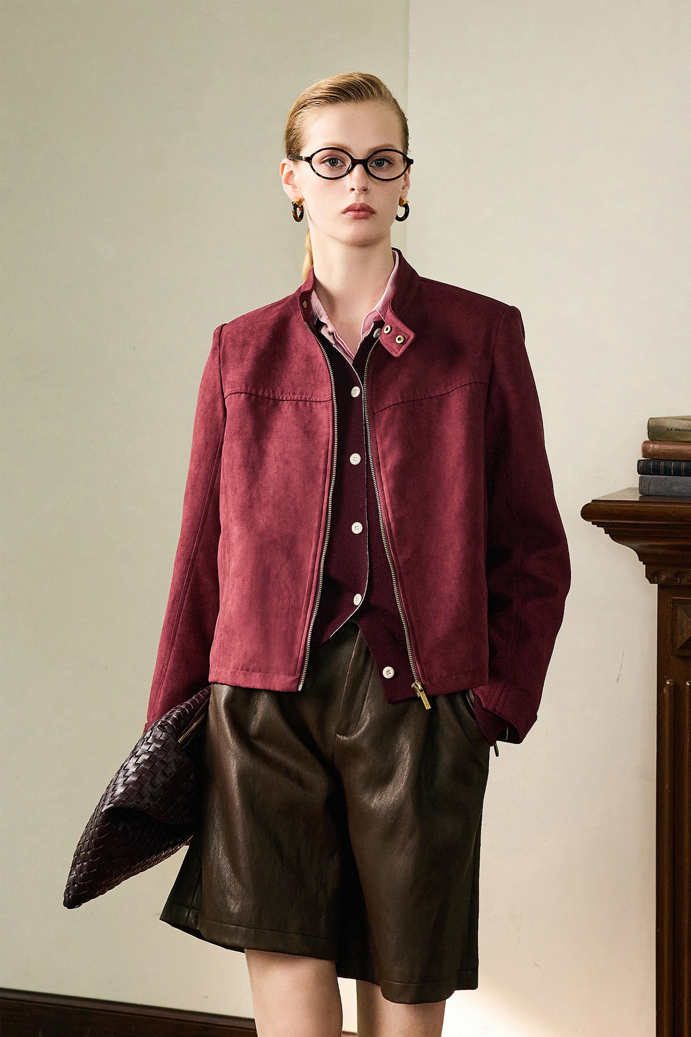 KAMILAN Women's French-Style Short Wool Knit Cardigan – 2025 Autumn New Elegant Sweater Jacket Top