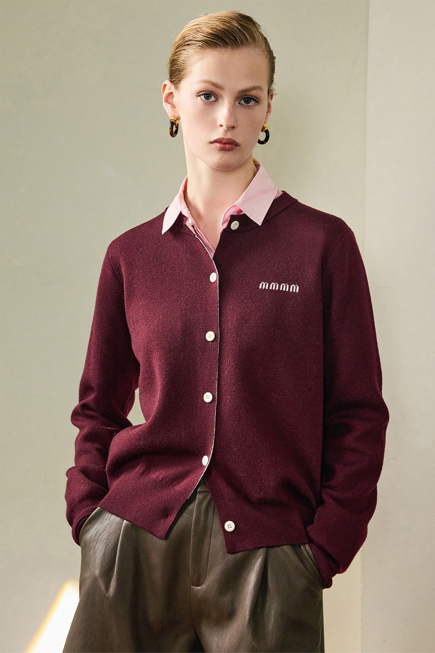 KAMILAN Women's French-Style Short Wool Knit Cardigan – 2025 Autumn New Elegant Sweater Jacket Top