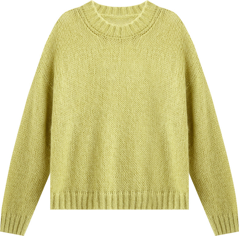 KAMILAN Elegant Long-Sleeve Wool Sweater for Women — 2025 Autumn New Casual Knit Top
