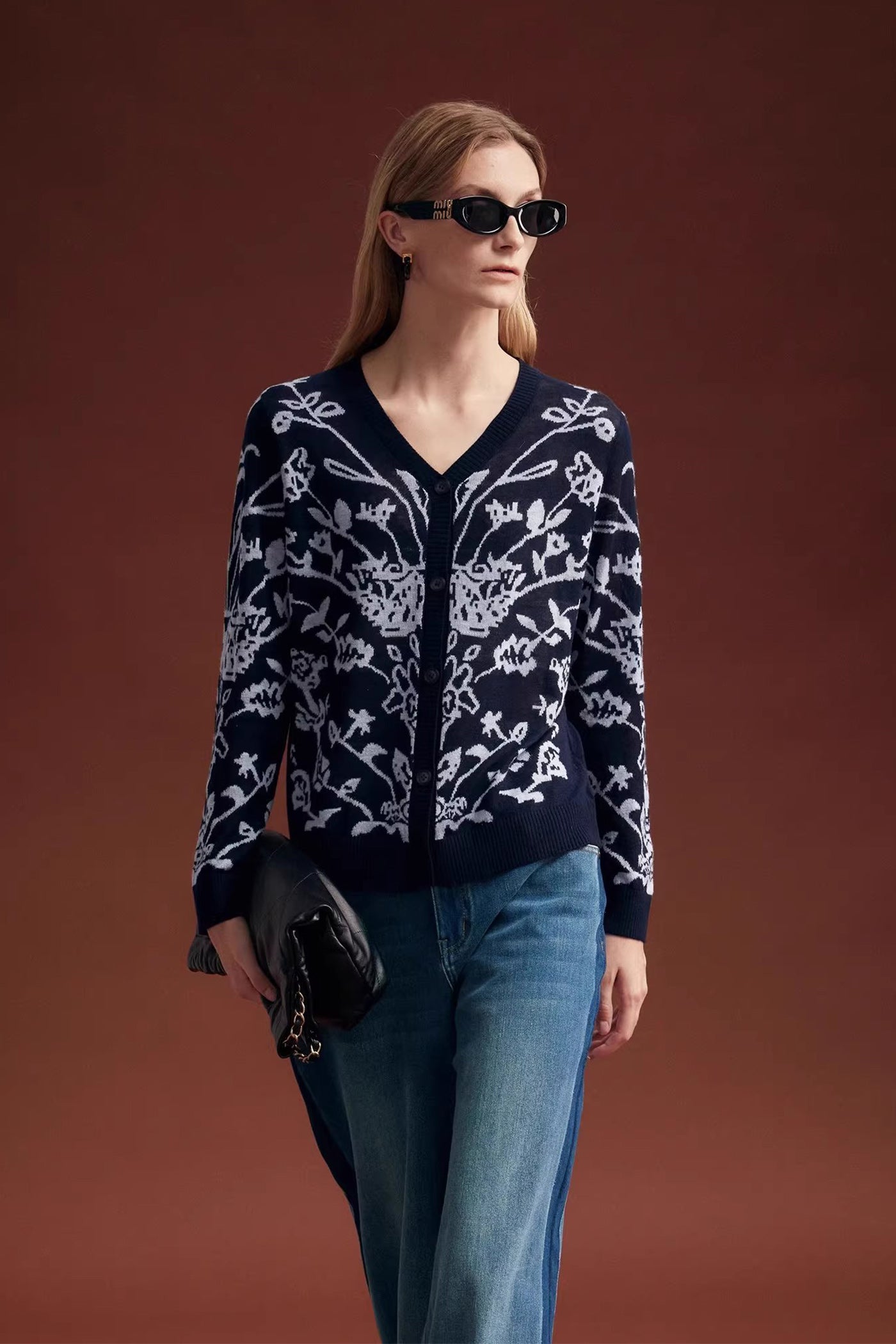 KAMILAN Women's V-Neck Knit Cardigan – 2025 Autumn New Short Fashion Versatile Sweater Jacket