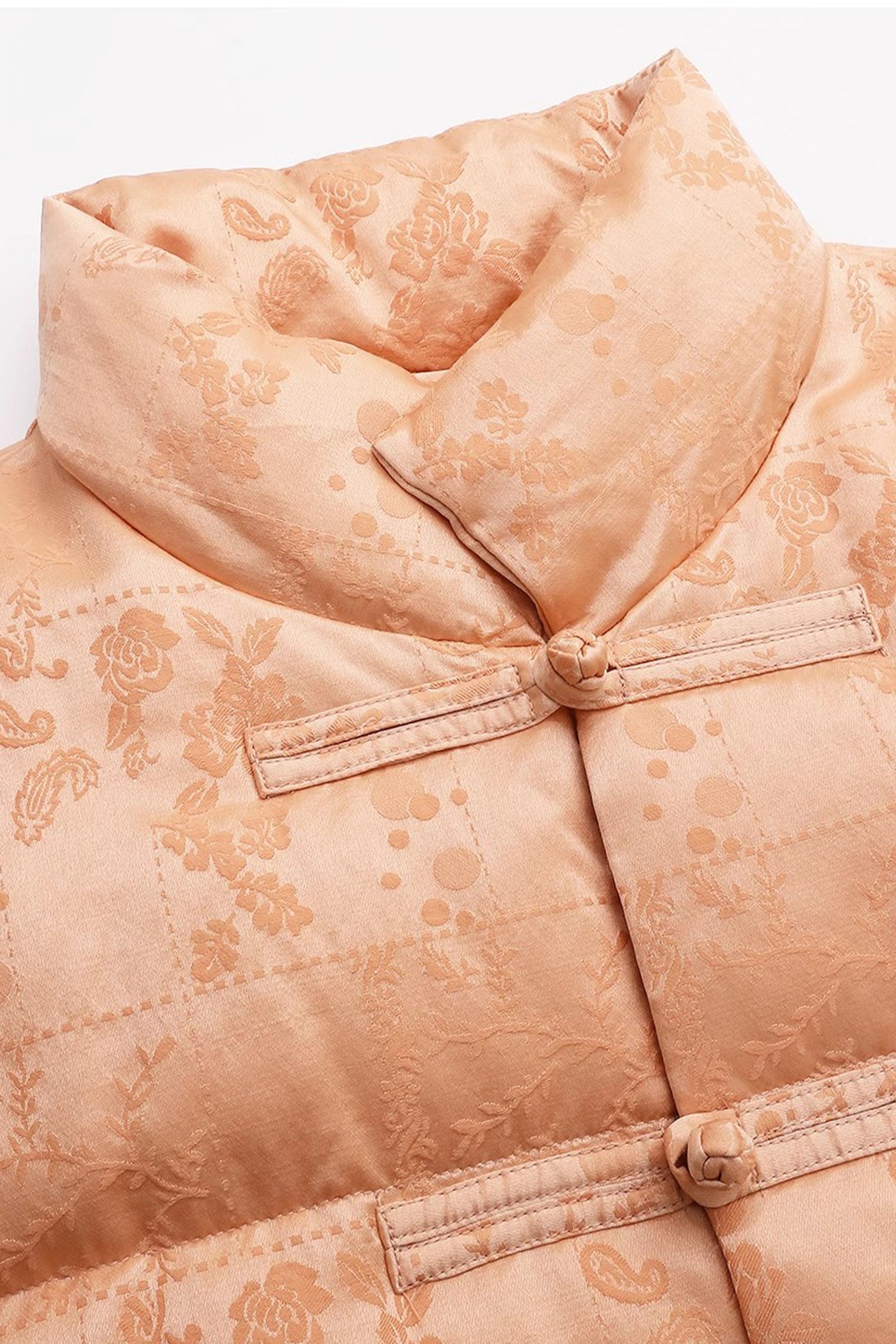 KAMILAN New Chinese-Style White Goose Down Coat for Women – 2025 Winter Jacquard Puffer Jacket