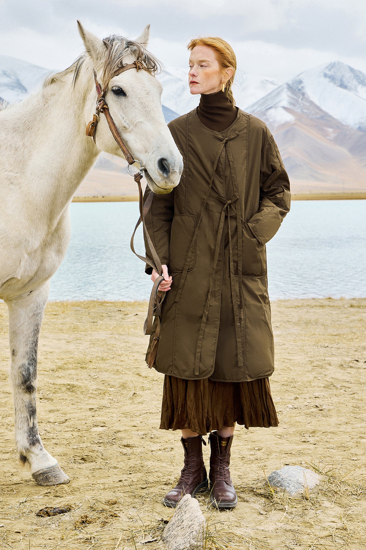 KAMILAN White Duck Down Jacket for Women – 2025 Winter New Mid-Length Down Coat