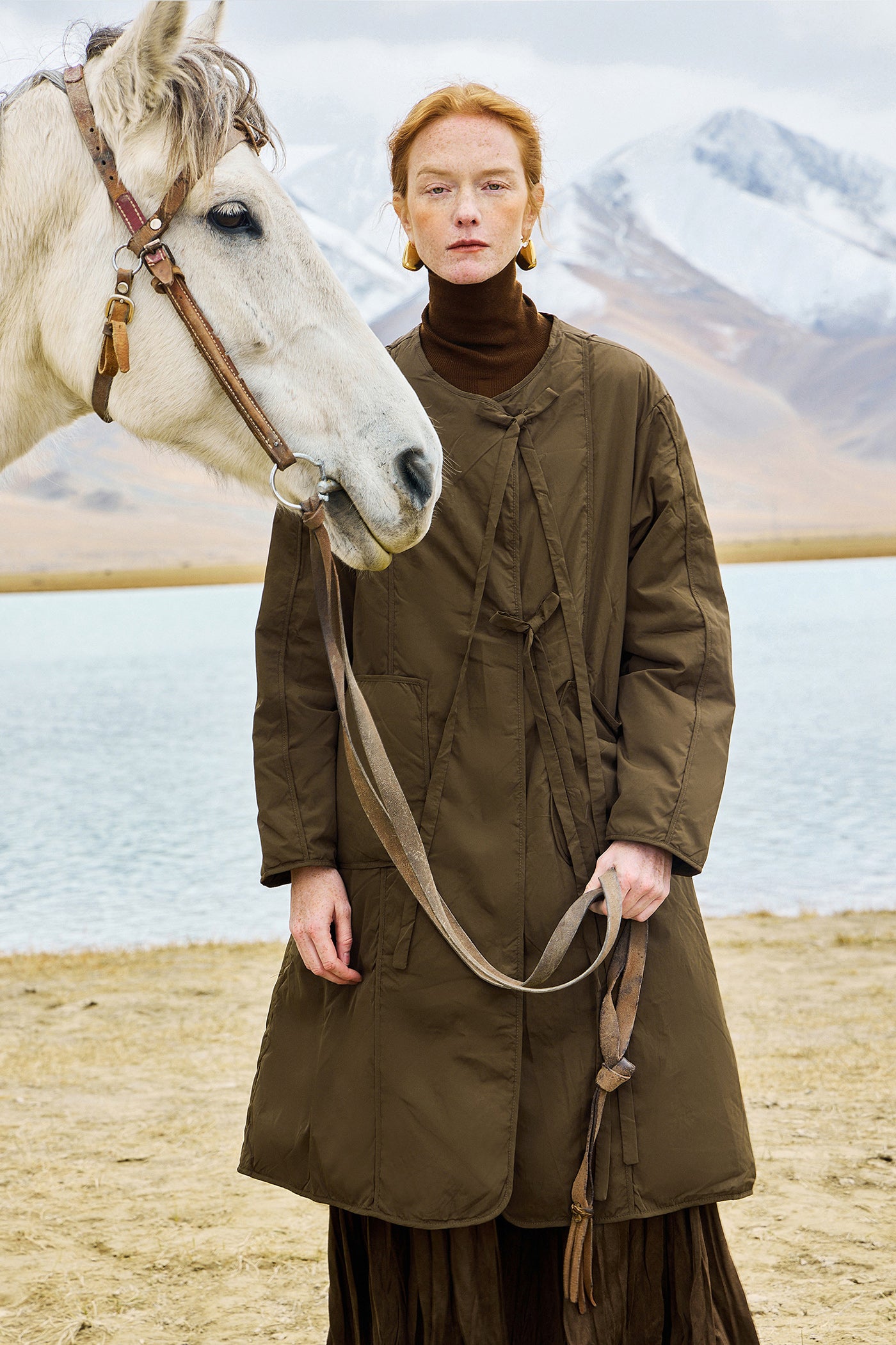 KAMILAN White Duck Down Jacket for Women – 2025 Winter New Mid-Length Down Coat