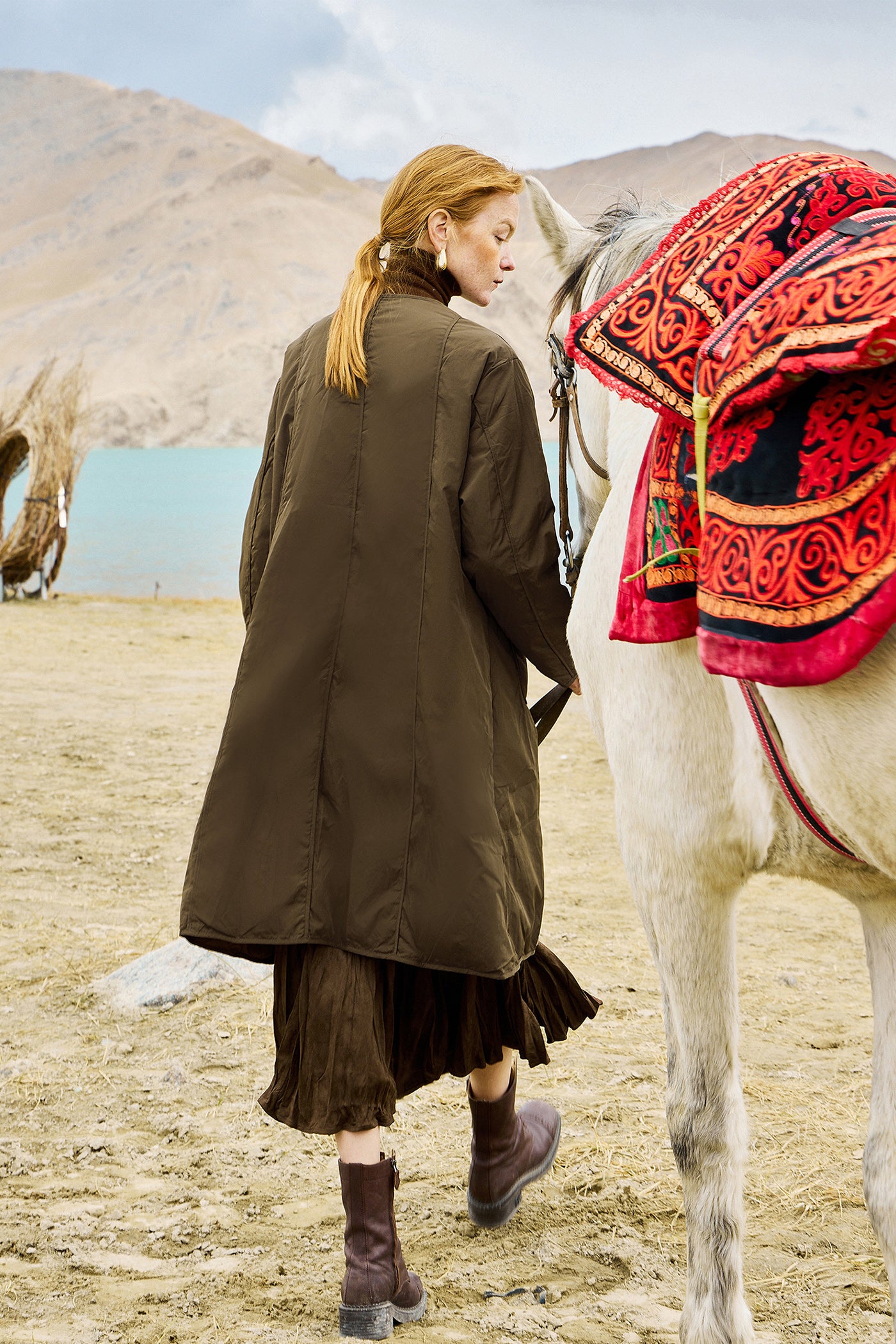 KAMILAN White Duck Down Jacket for Women – 2025 Winter New Mid-Length Down Coat