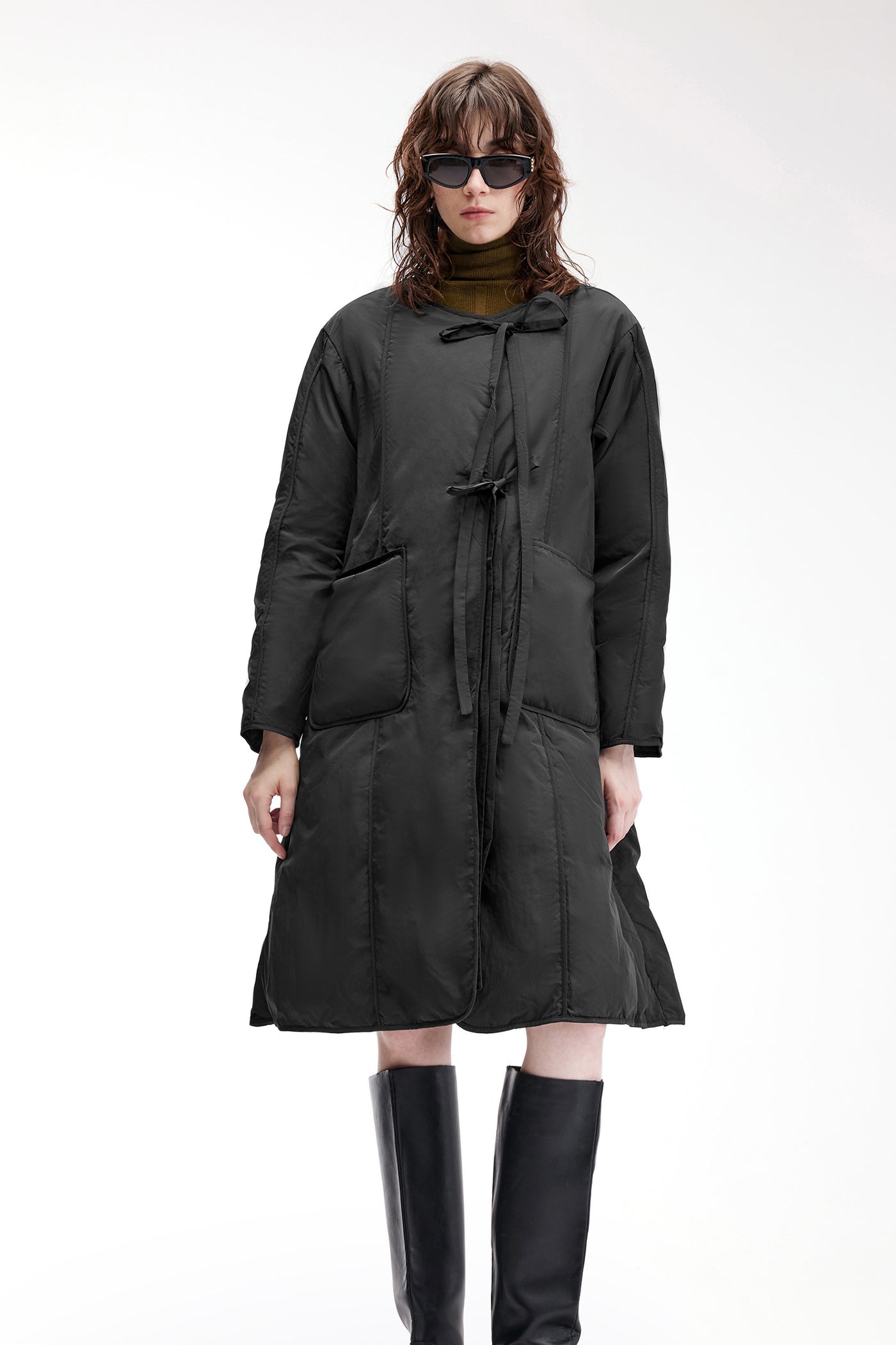 KAMILAN White Duck Down Jacket for Women – 2025 Winter New Mid-Length Down Coat