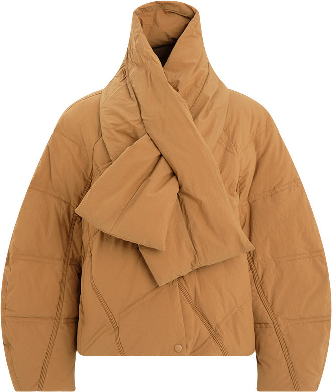 [V-neck X Scarf Neck] KAMILAN Short Down Jacket For Women